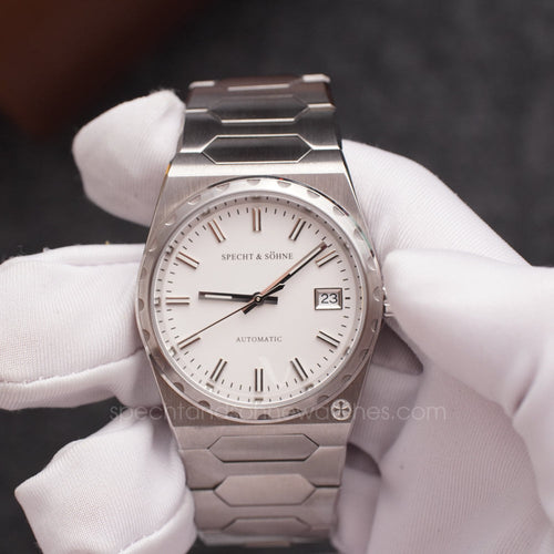 Specht & Söhne SP0004A3 Automático — Ultrafino Integrado 37mm, pulseira de aço, vista 2