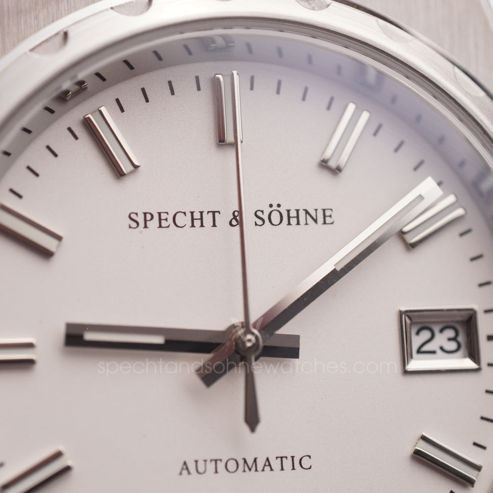 Specht & Söhne SP0004A3 Automático — Ultrafino Integrado 37mm, pulseira de aço, vista 3