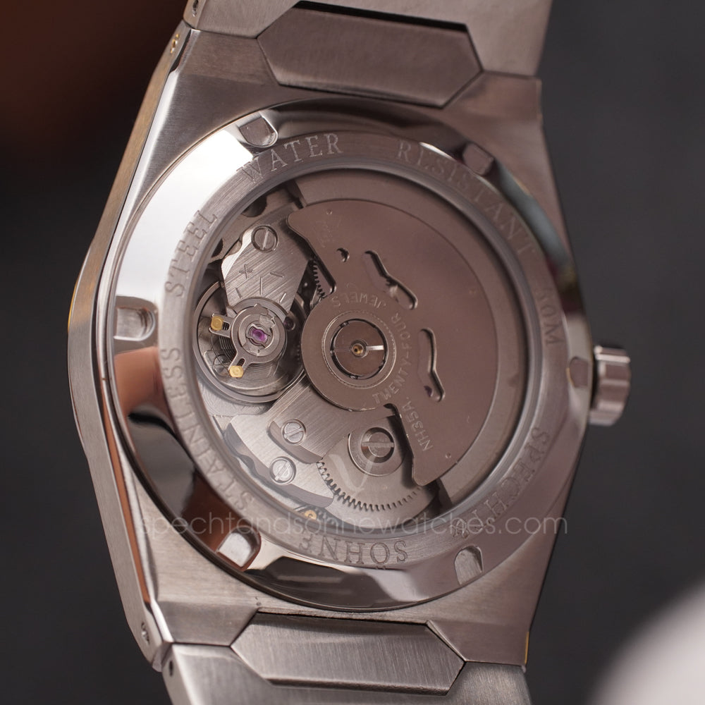 Specht & Söhne SP0004A3 Automático — Ultrafino Integrado 37mm, pulseira de aço, vista 12