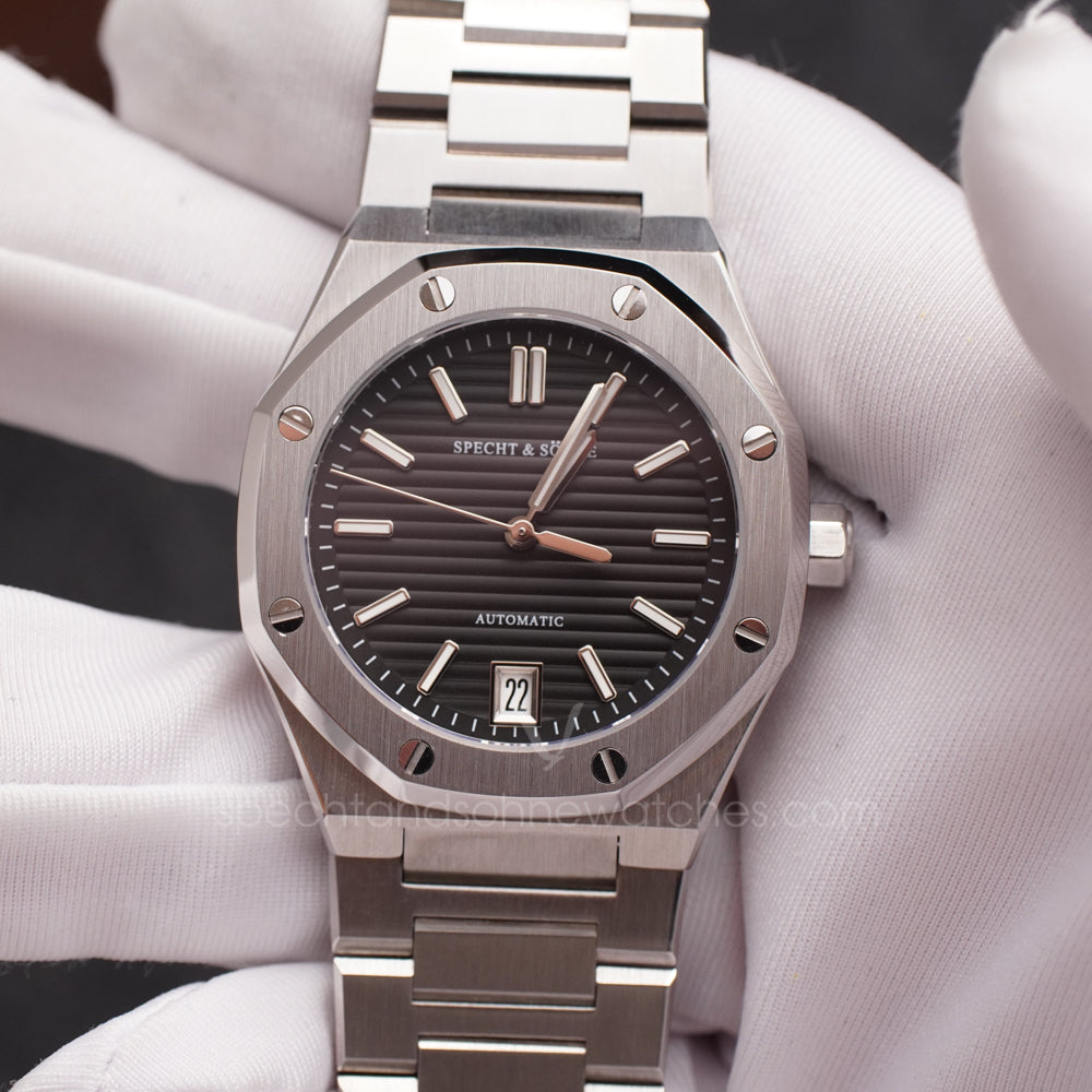 Specht & Söhne SP0019A3 Automático — Octogonal 37mm, pulseira de aço, vista 2