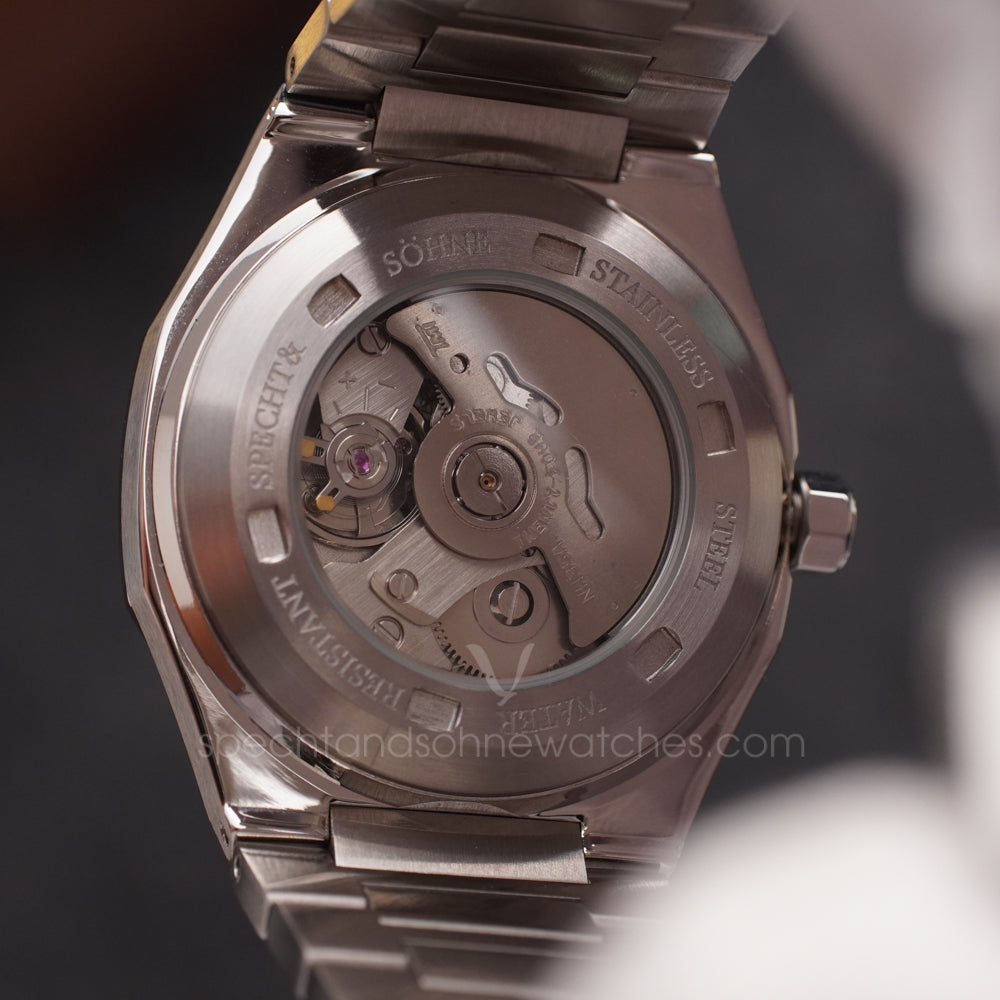 Specht & Söhne SP0019A3 Automático — Octogonal 37mm, pulseira de aço, vista 6
