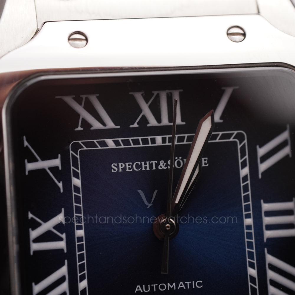 Specht & Söhne SP0037A2 Automático — Quadrado com Parafusos 37mm, pulseira de aço, vista 3