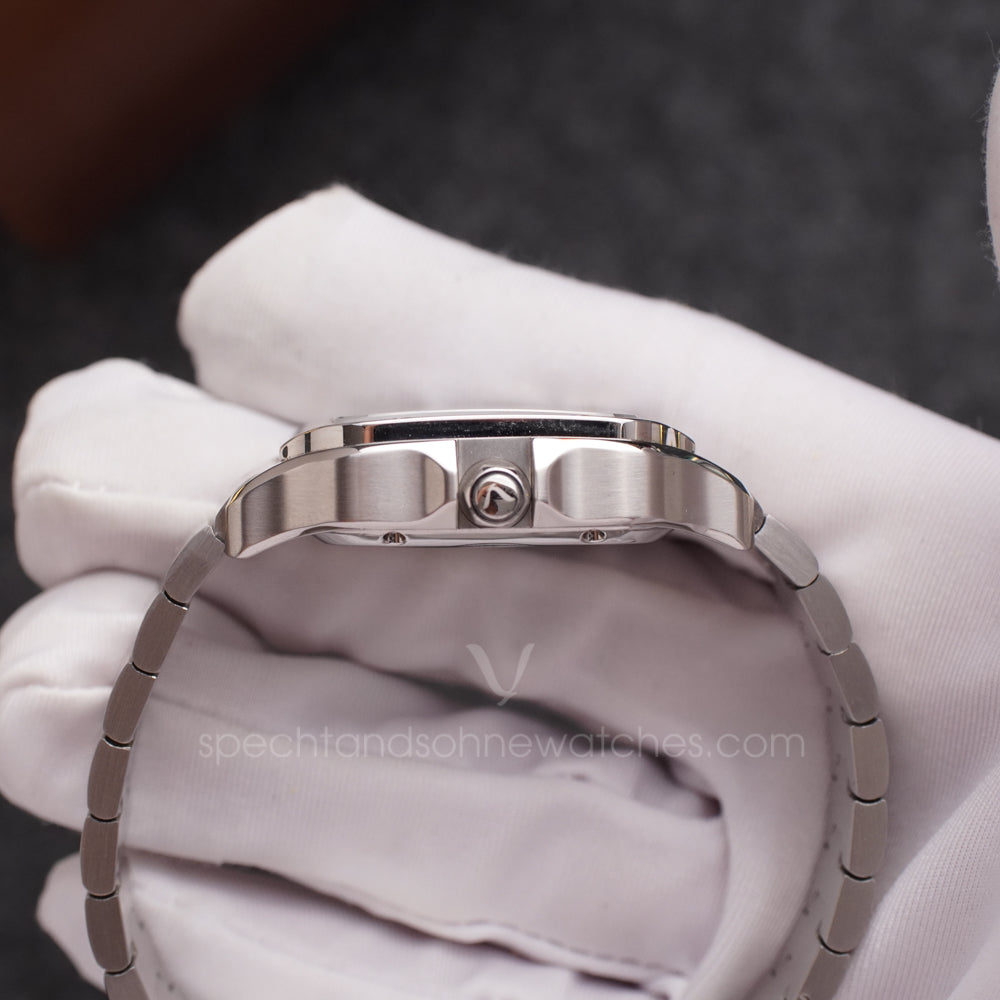 Specht & Söhne SP0037A2 Automático — Quadrado com Parafusos 37mm, pulseira de aço, vista 5