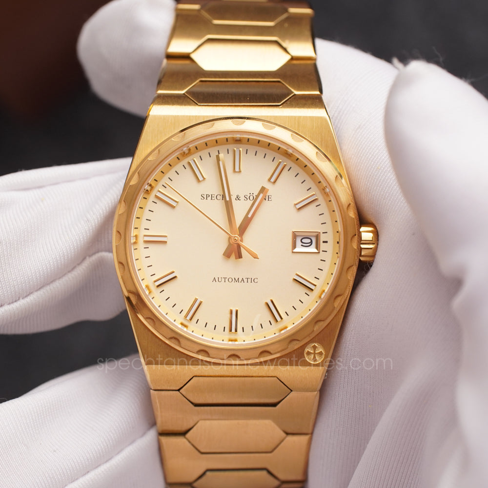 Specht & Söhne SP0004A5 Automático — Ultrafino Integrado 37mm, pulseira de aço, vista 2