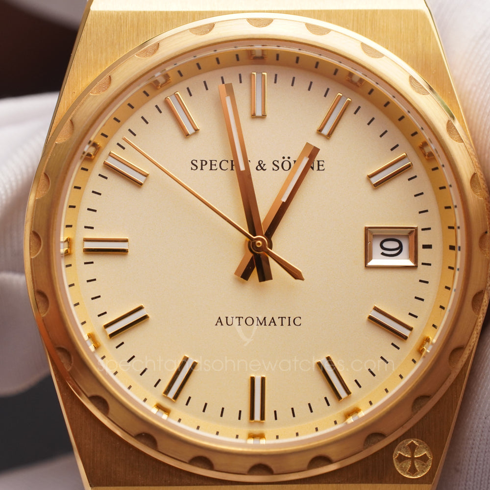 Specht & Söhne SP0004A5 Automático — Ultrafino Integrado 37mm, pulseira de aço, vista 3