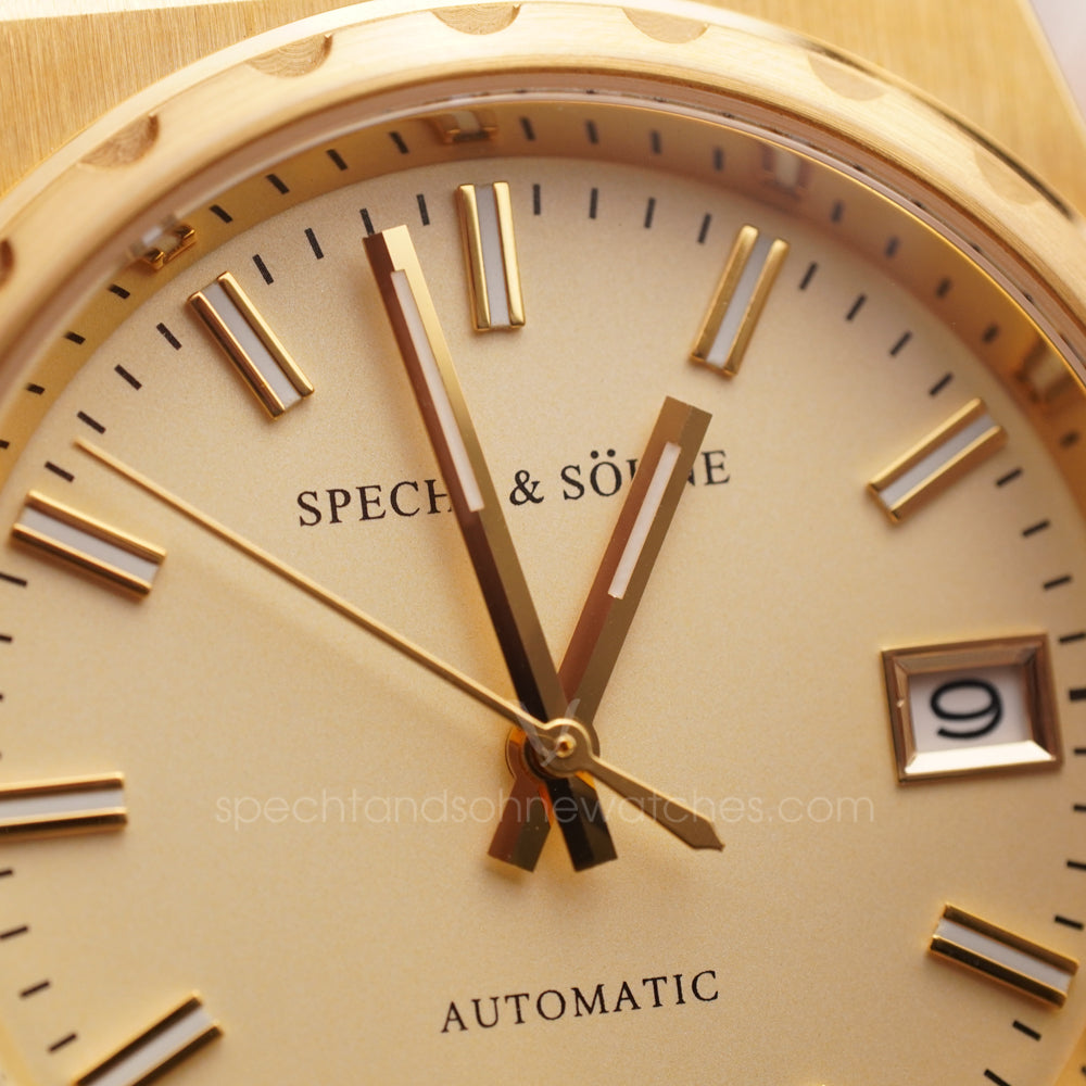 Specht & Söhne SP0004A5 Automático — Ultrafino Integrado 37mm, pulseira de aço, vista 4