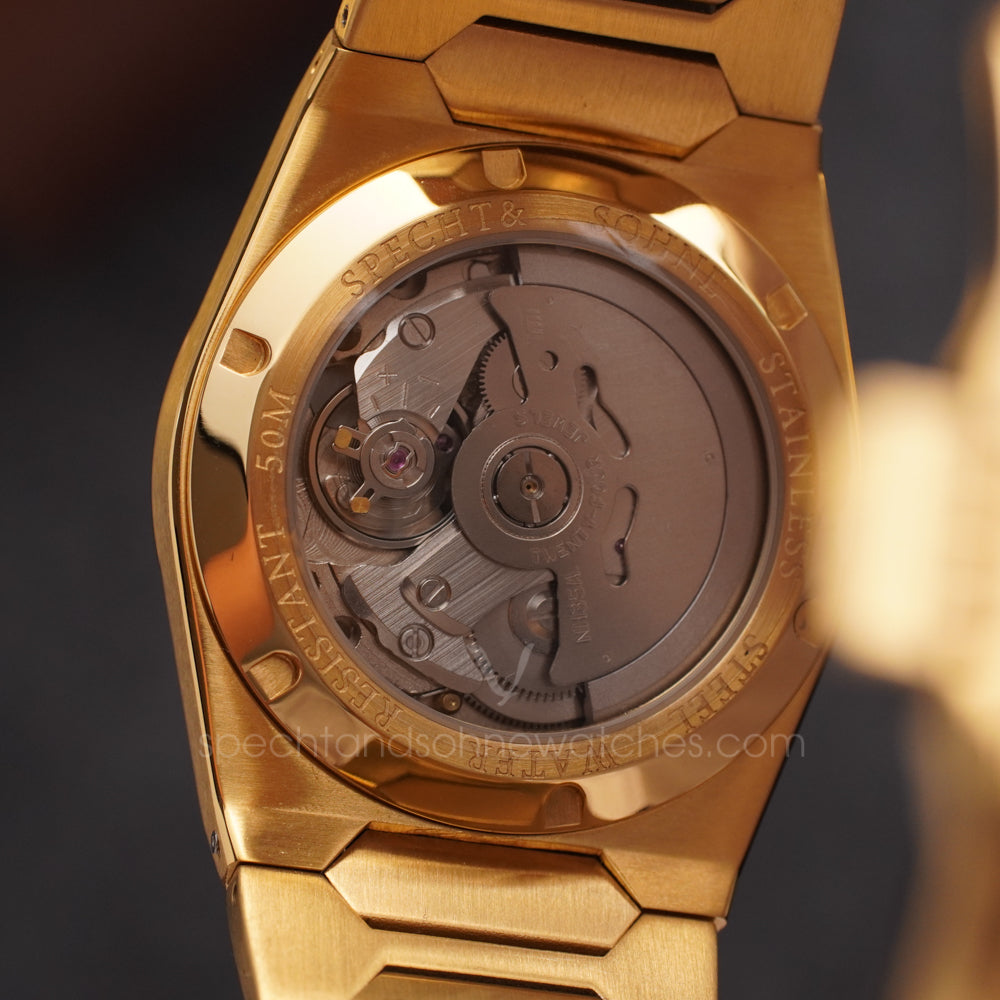 Specht & Söhne SP0004A5 Automático — Ultrafino Integrado 37mm, pulseira de aço, vista 7