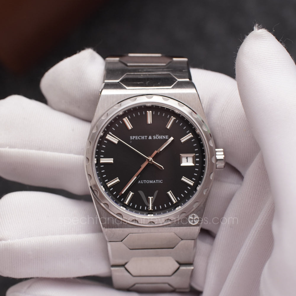 Specht & Söhne SP0004A4 Automático — Ultrafino Integrado 37mm, pulseira de aço, vista 2
