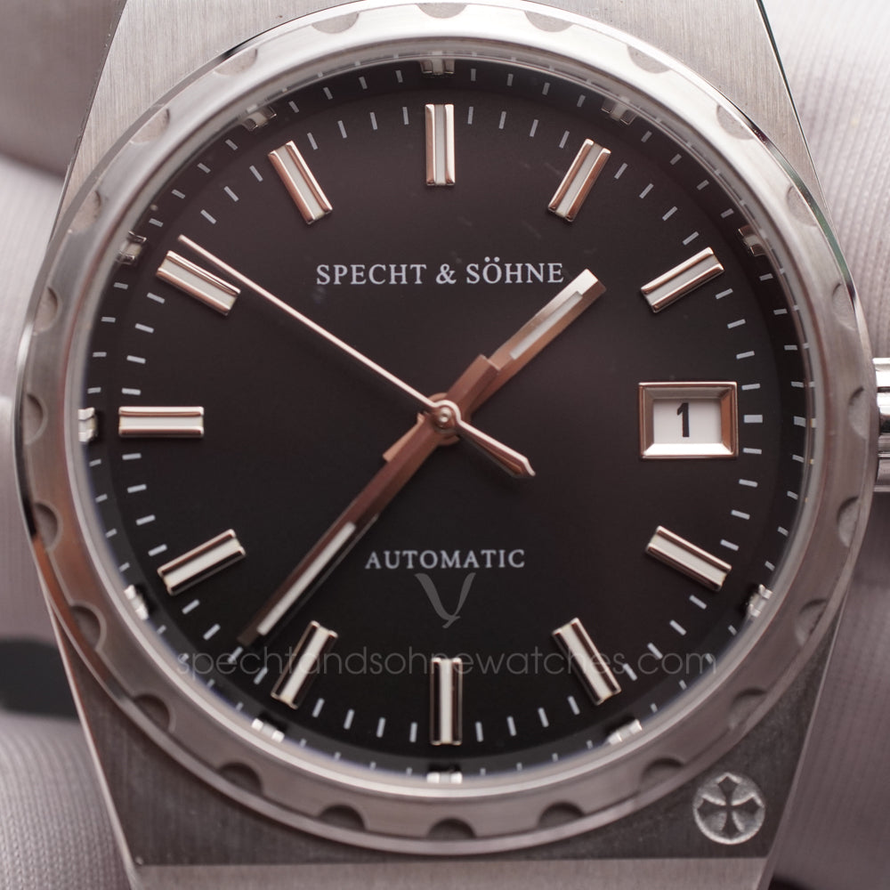 Specht & Söhne SP0004A4 Automático — Ultrafino Integrado 37mm, pulseira de aço, vista 3