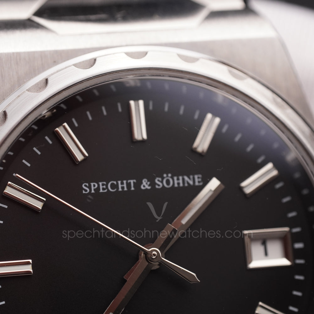 Specht & Söhne SP0004A4 Automático — Ultrafino Integrado 37mm, pulseira de aço, vista 4
