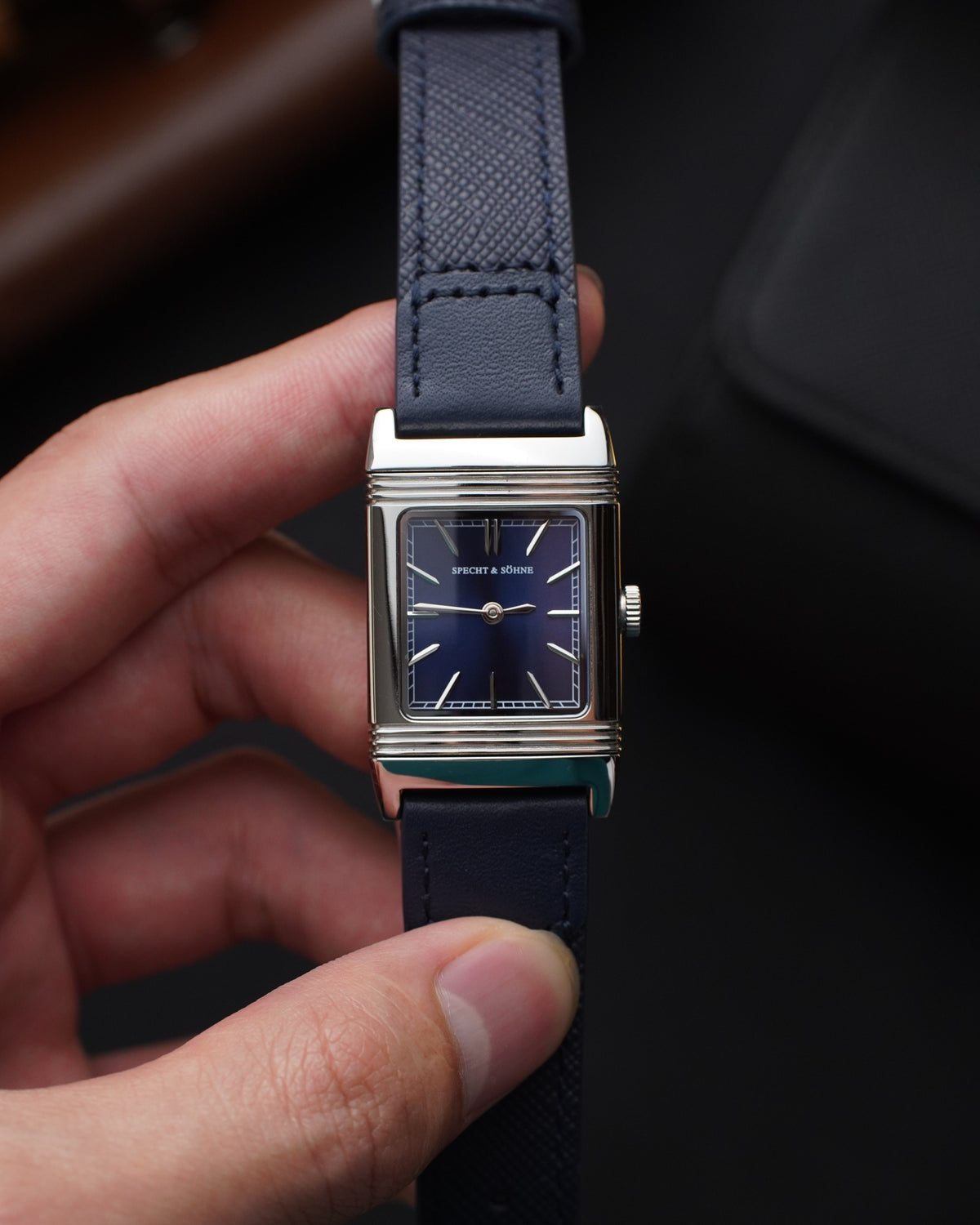 Specht & Söhne SP0029Q3 Quartz — Retangular Reversível, pulseira de couro, vista 2