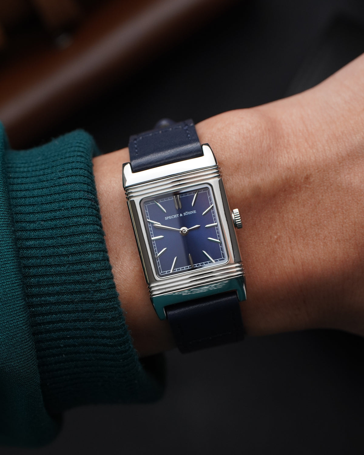Specht & Söhne SP0029Q3 Quartz — Retangular Reversível, pulseira de couro, vista 6