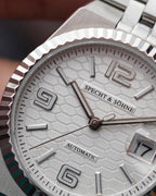 Specht & Söhne SP0043A2 Automático — Explorador 37mm, pulseira de aço, vista 3