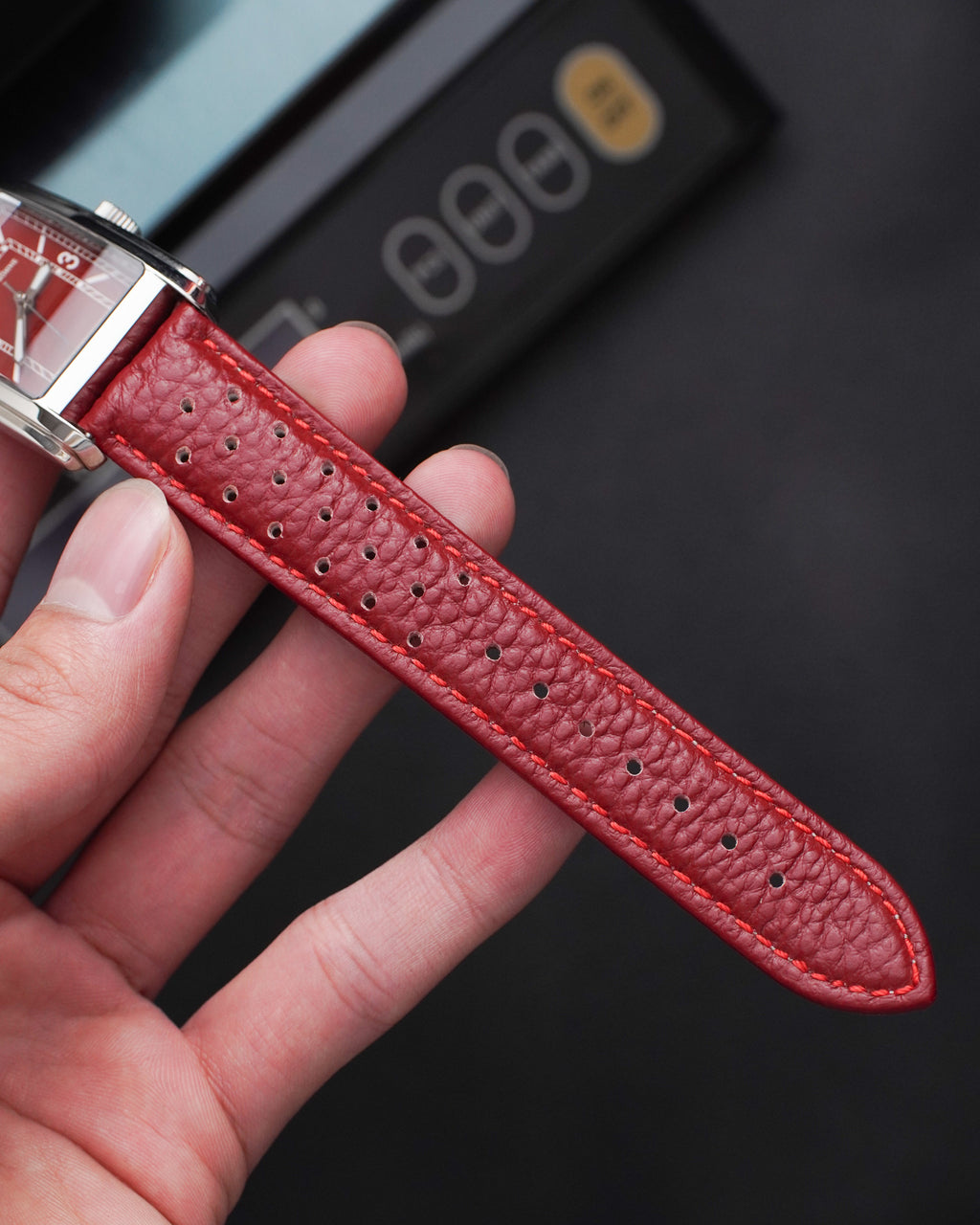 Specht & Söhne SP0040Q1 Quartz — Retangular 25x29mm, pulseira de couro, vista 6