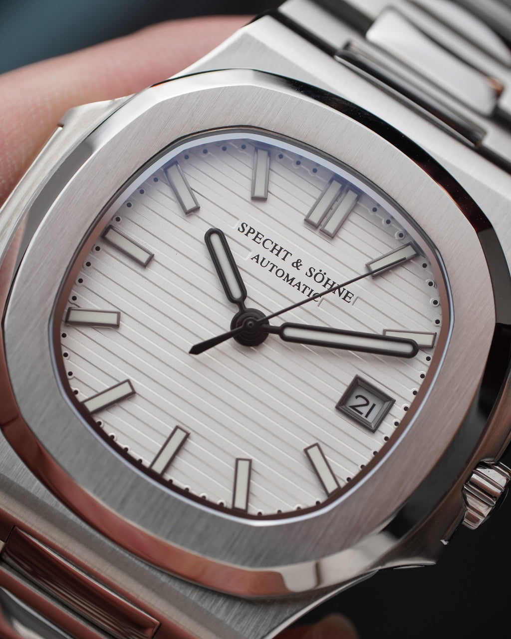 Specht & Söhne SP0005A6-V2 Automático — Esportivo Integrado 40mm, pulseira de aço, vista 3