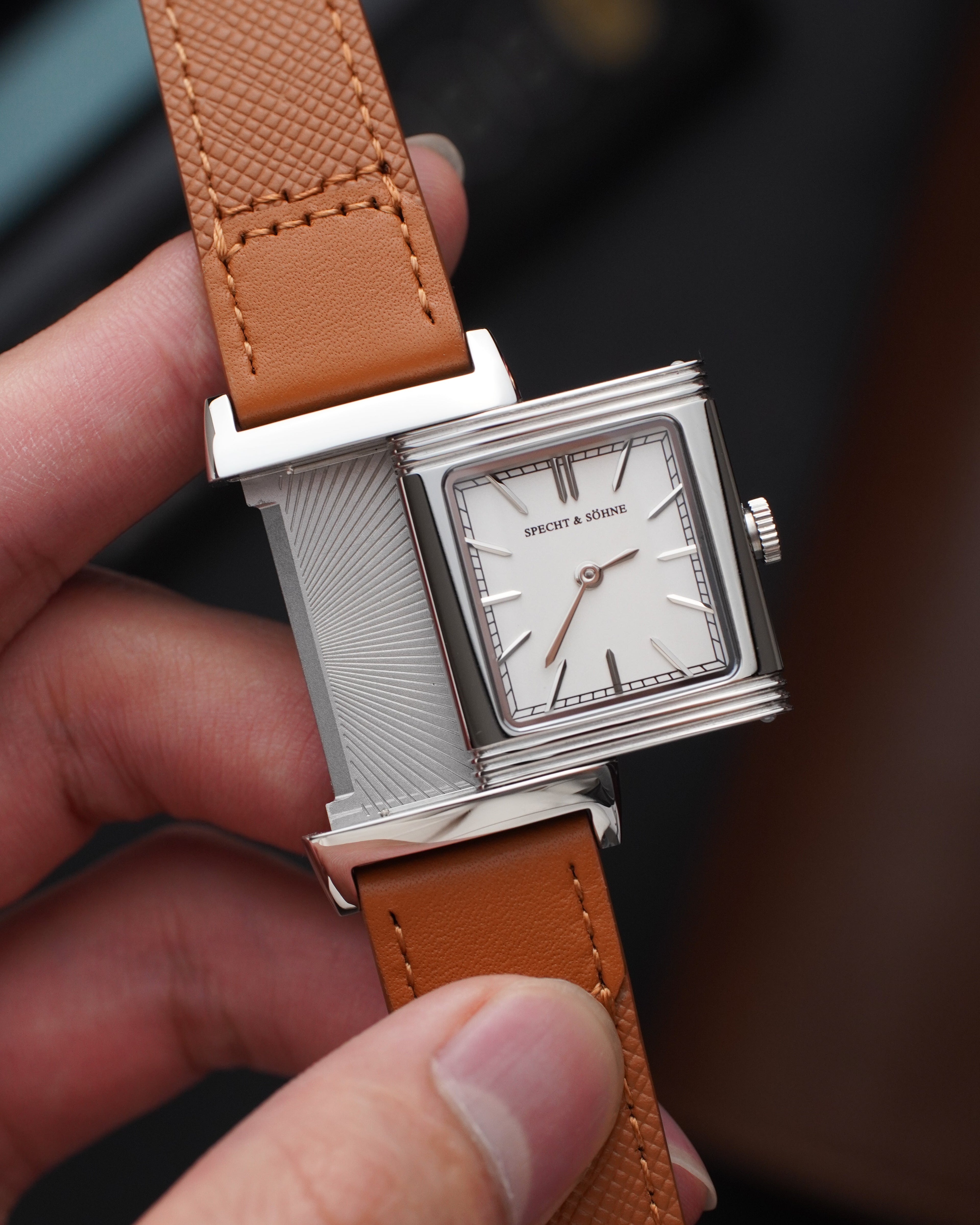 Specht & Söhne SP0029Q2 Quartz — Retangular Reversível, pulseira de couro, vista 4