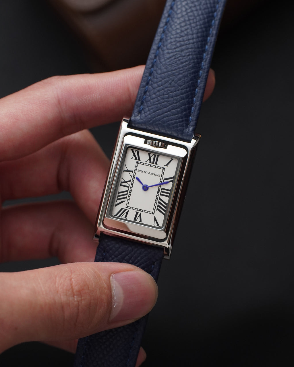 Specht & Söhne SP0042Q1 Quartz — Reversível Dois Mostradores, pulseira de couro, vista 2