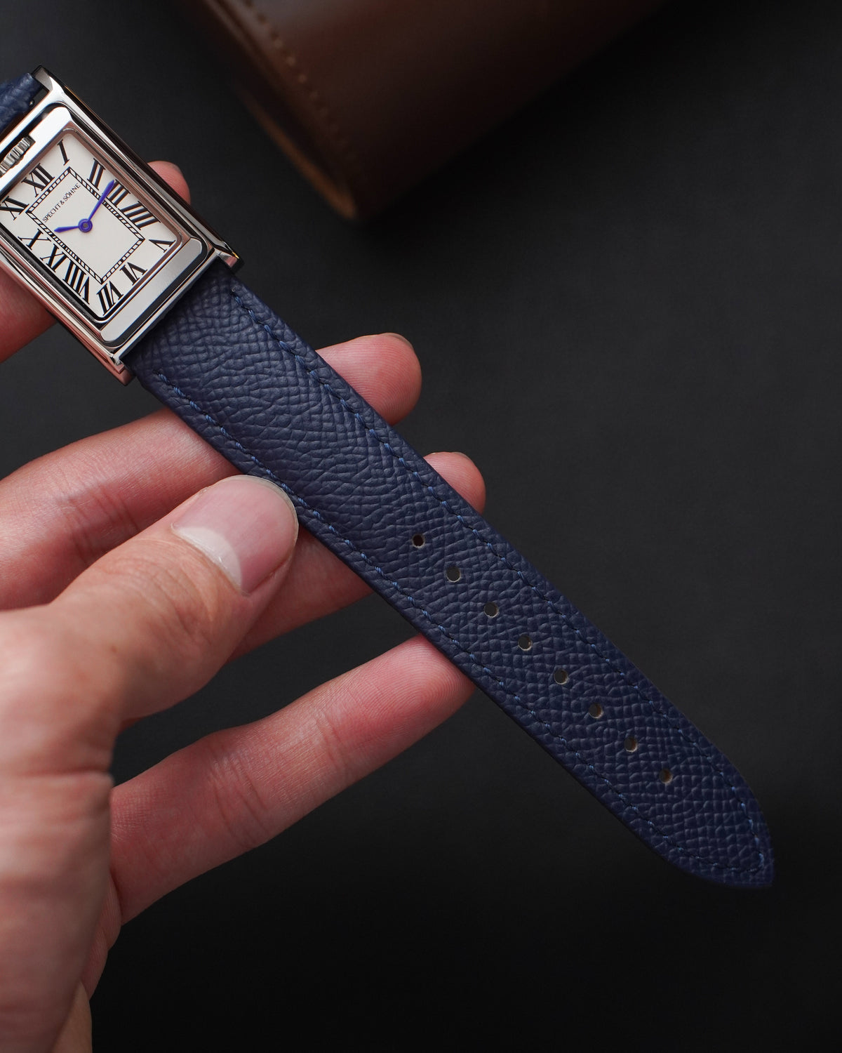 Specht & Söhne SP0042Q1 Quartz — Reversível Dois Mostradores, pulseira de couro, vista 5