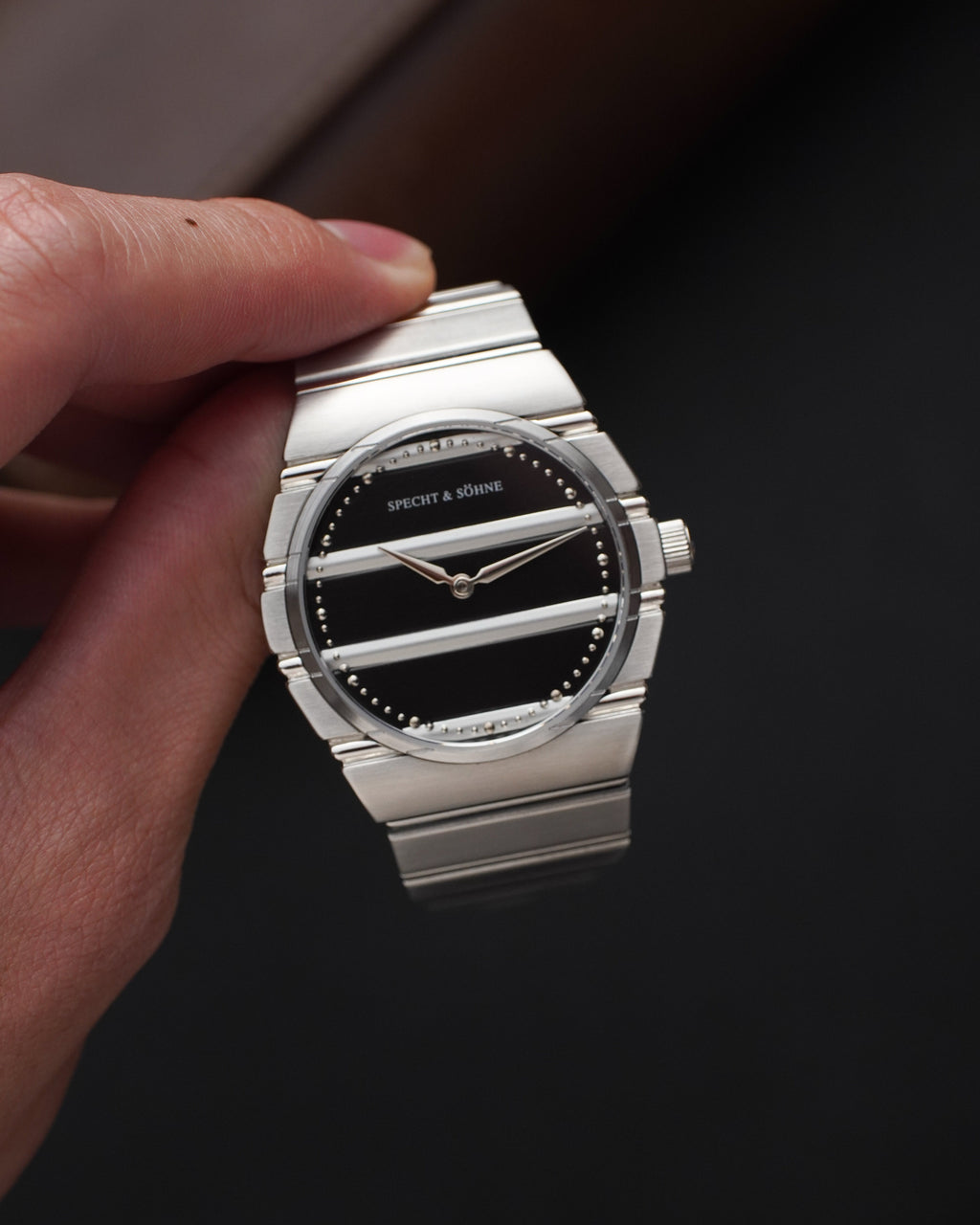 Specht & Söhne SP0032Q2 Quartz — Ultrafino 37mm, pulseira de aço, vista 4
