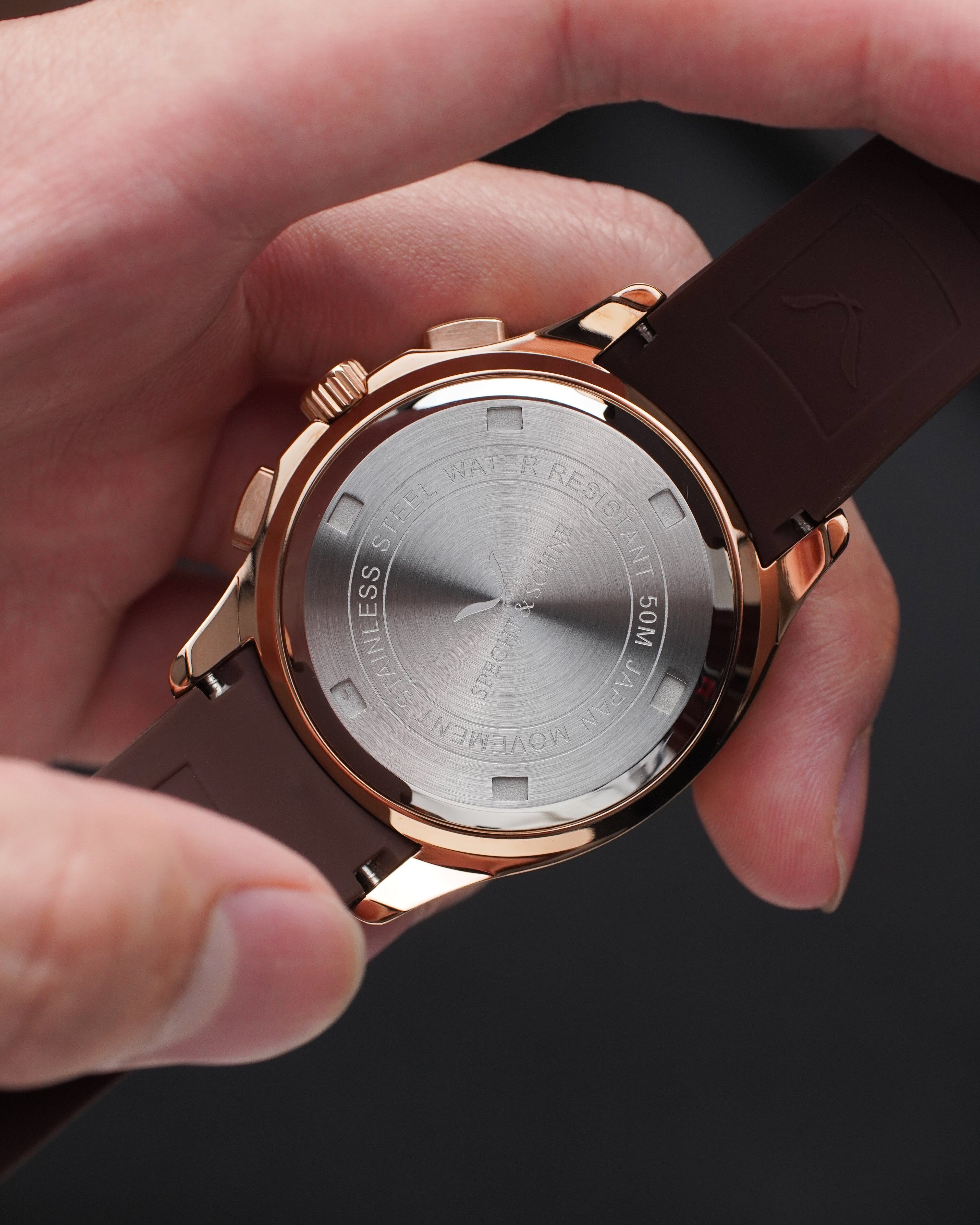 Specht & Söhne SP0006Q5 Quartz — Cronógrafo Esportivo 42mm, pulseira de silicone, vista 3