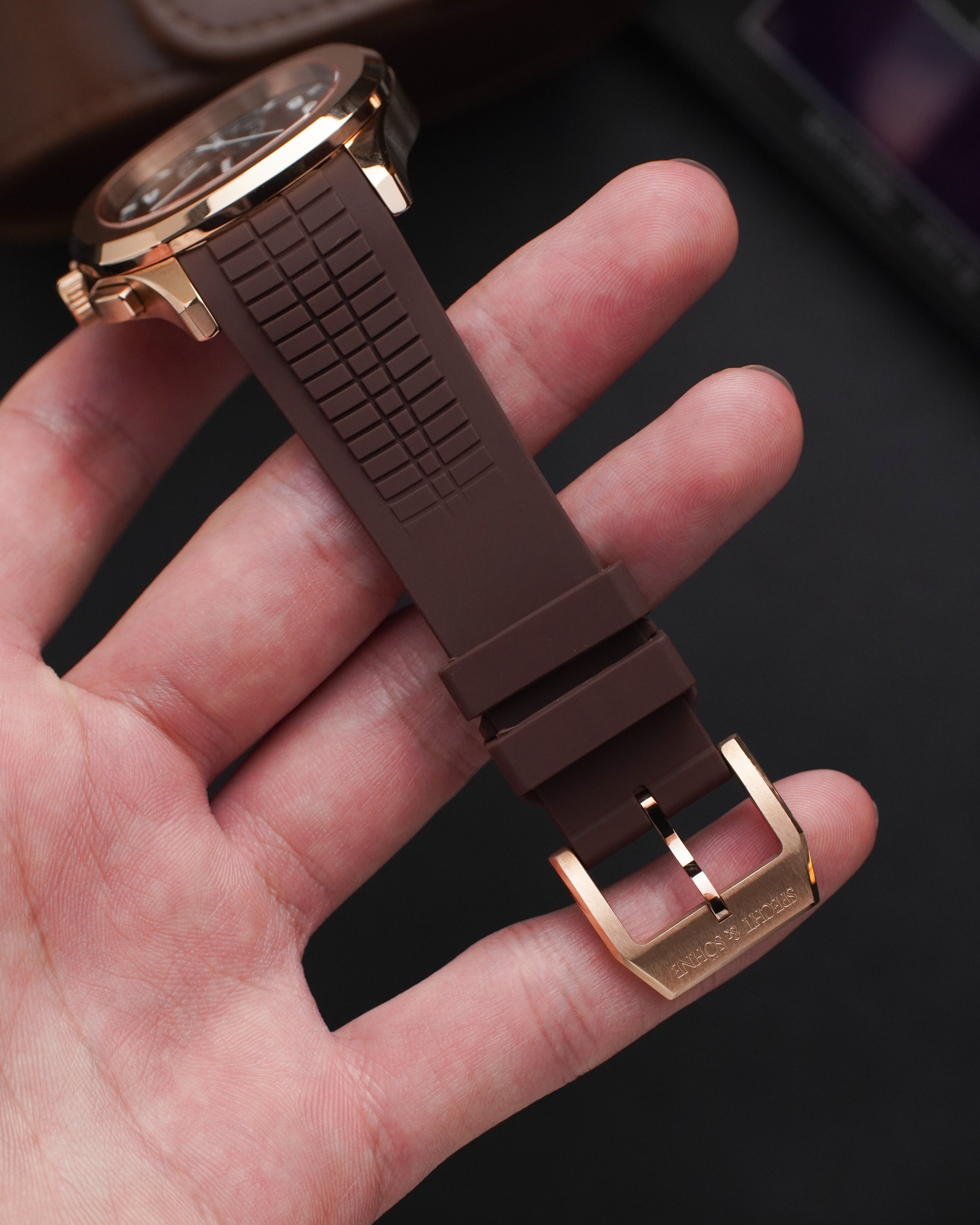 Specht & Söhne SP0006Q5 Quartz — Cronógrafo Esportivo 42mm, pulseira de silicone, vista 5
