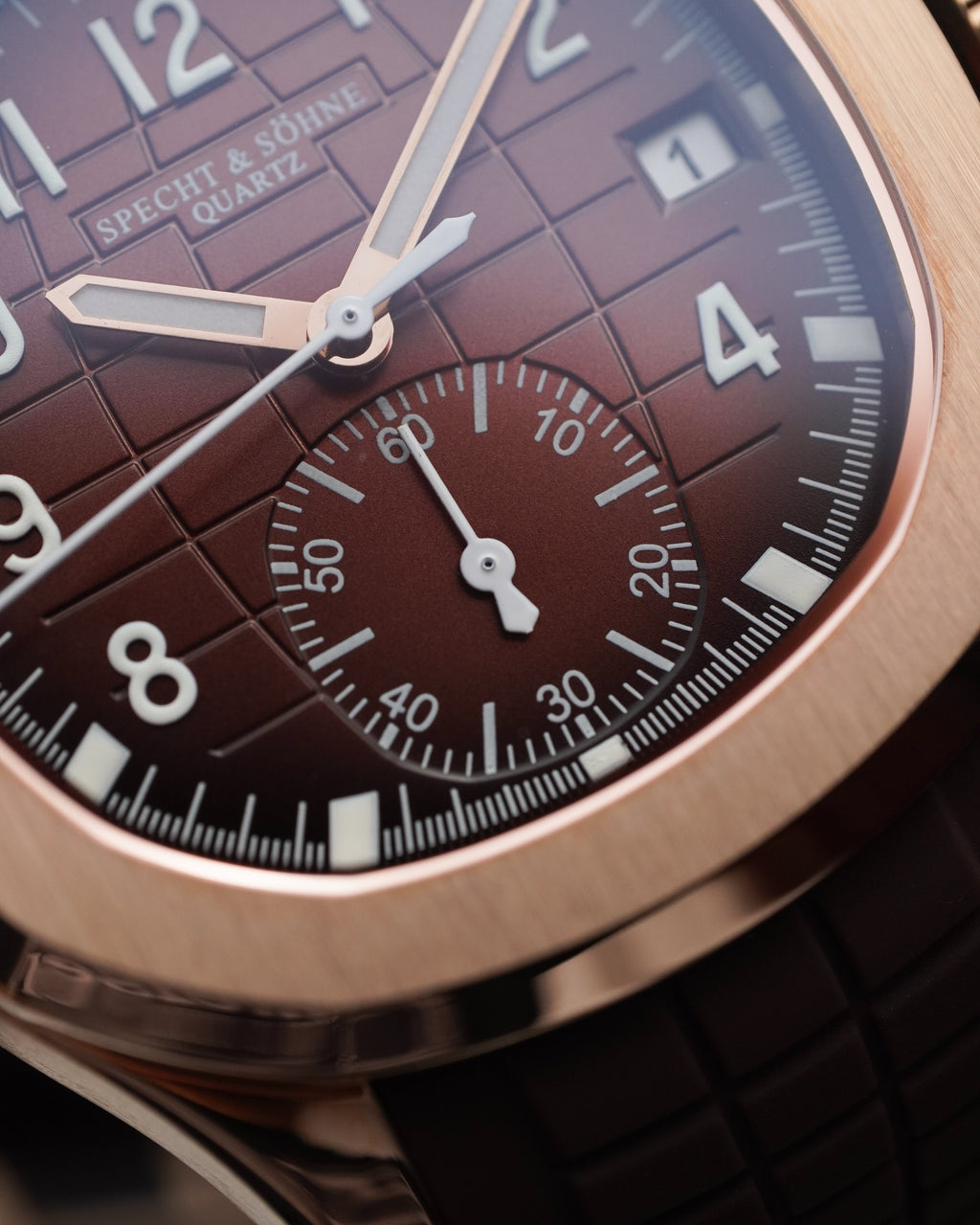 Specht & Söhne SP0006Q5 Quartz — Cronógrafo Esportivo 42mm, pulseira de silicone, vista 7