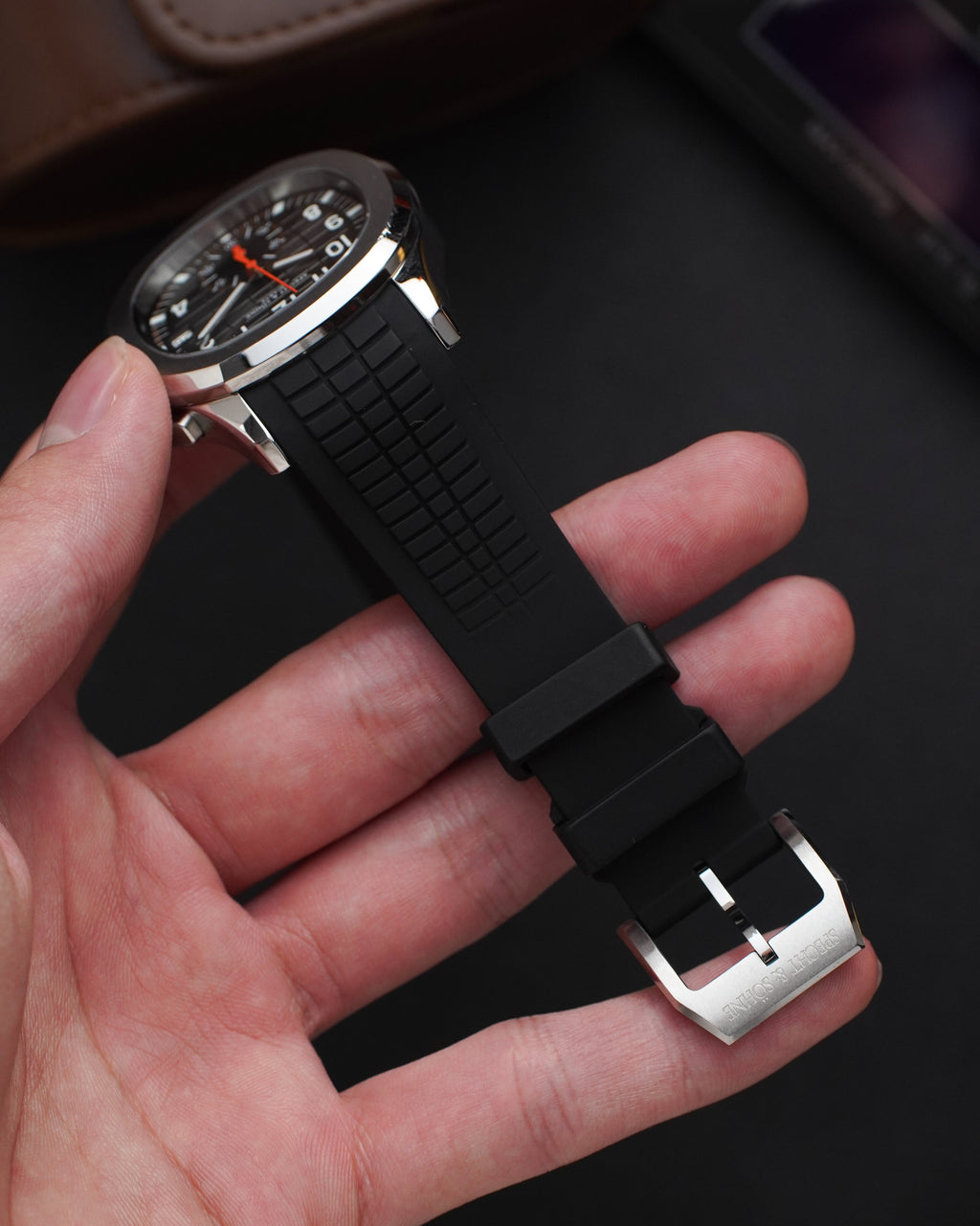 Specht & Söhne SP0006Q2 Quartz — Cronógrafo Esportivo 42mm, pulseira de silicone, vista 8