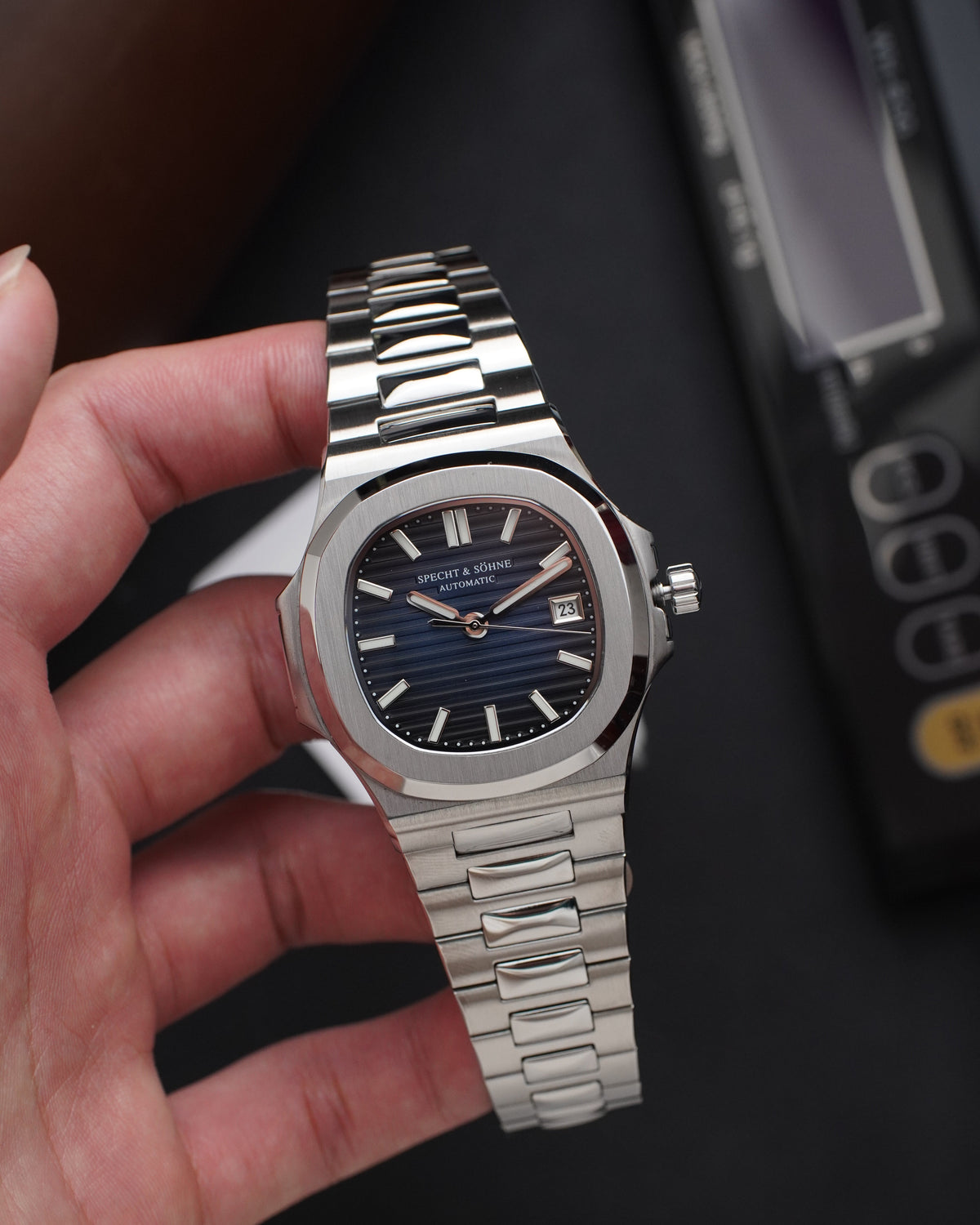 Specht & Söhne SP0005A1-V2 Automático — Esportivo Integrado 40mm, pulseira de aço, vista 7