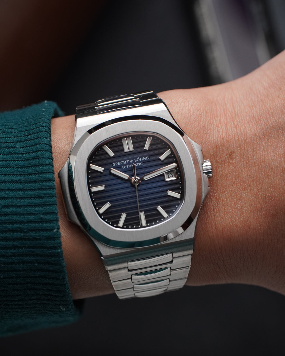 Specht & Söhne SP0005A1-V2 Automático — Esportivo Integrado 40mm, pulseira de aço, vista 2