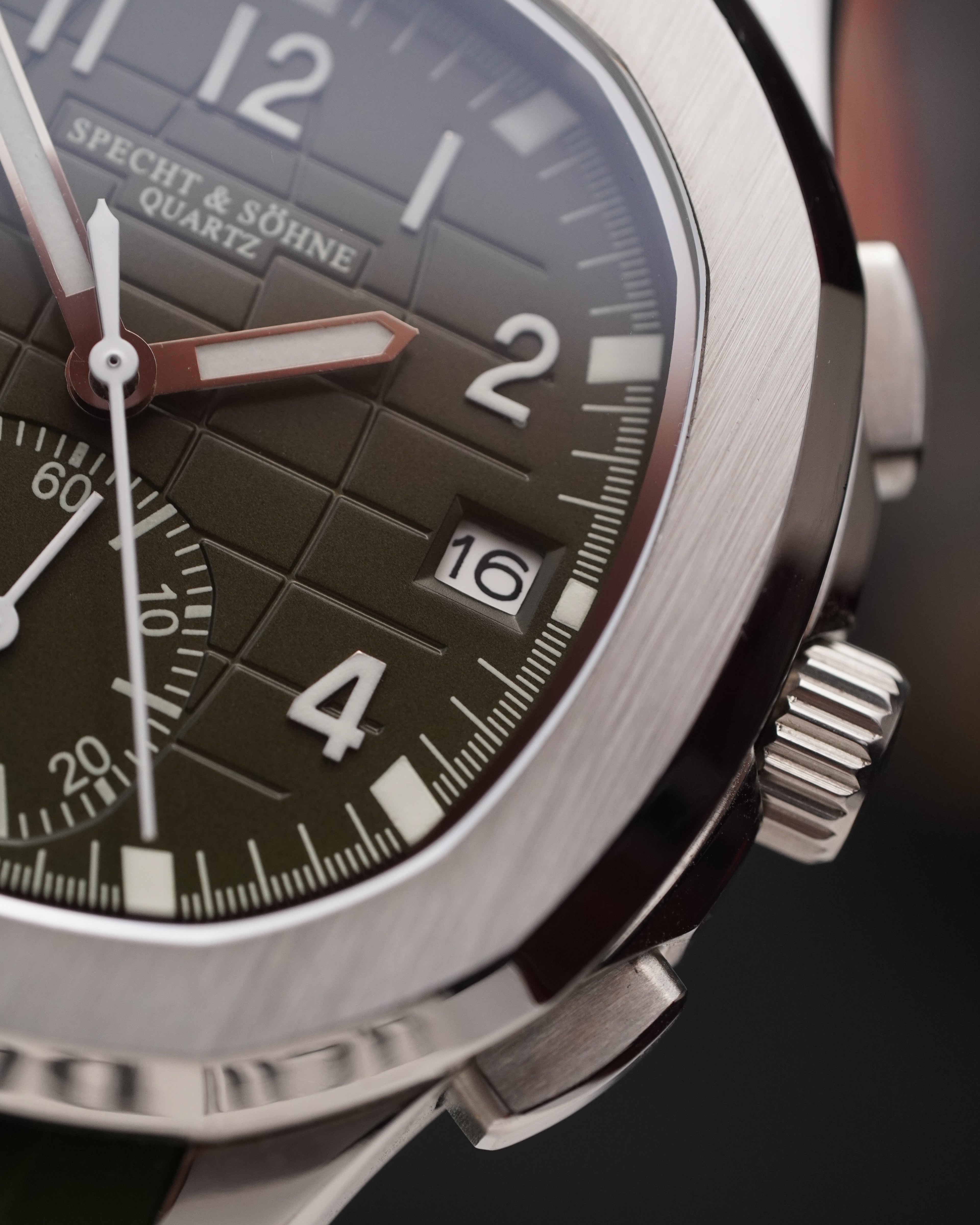 Specht & Söhne SP0006Q4 Quartz — Cronógrafo Esportivo 42mm, pulseira de silicone, vista 5