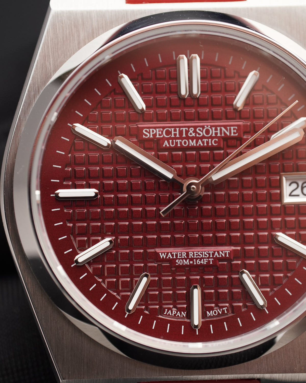Specht & Söhne SP0007A6-37-R Automático — Tonneau 37mm, pulseira de aço, vista 5