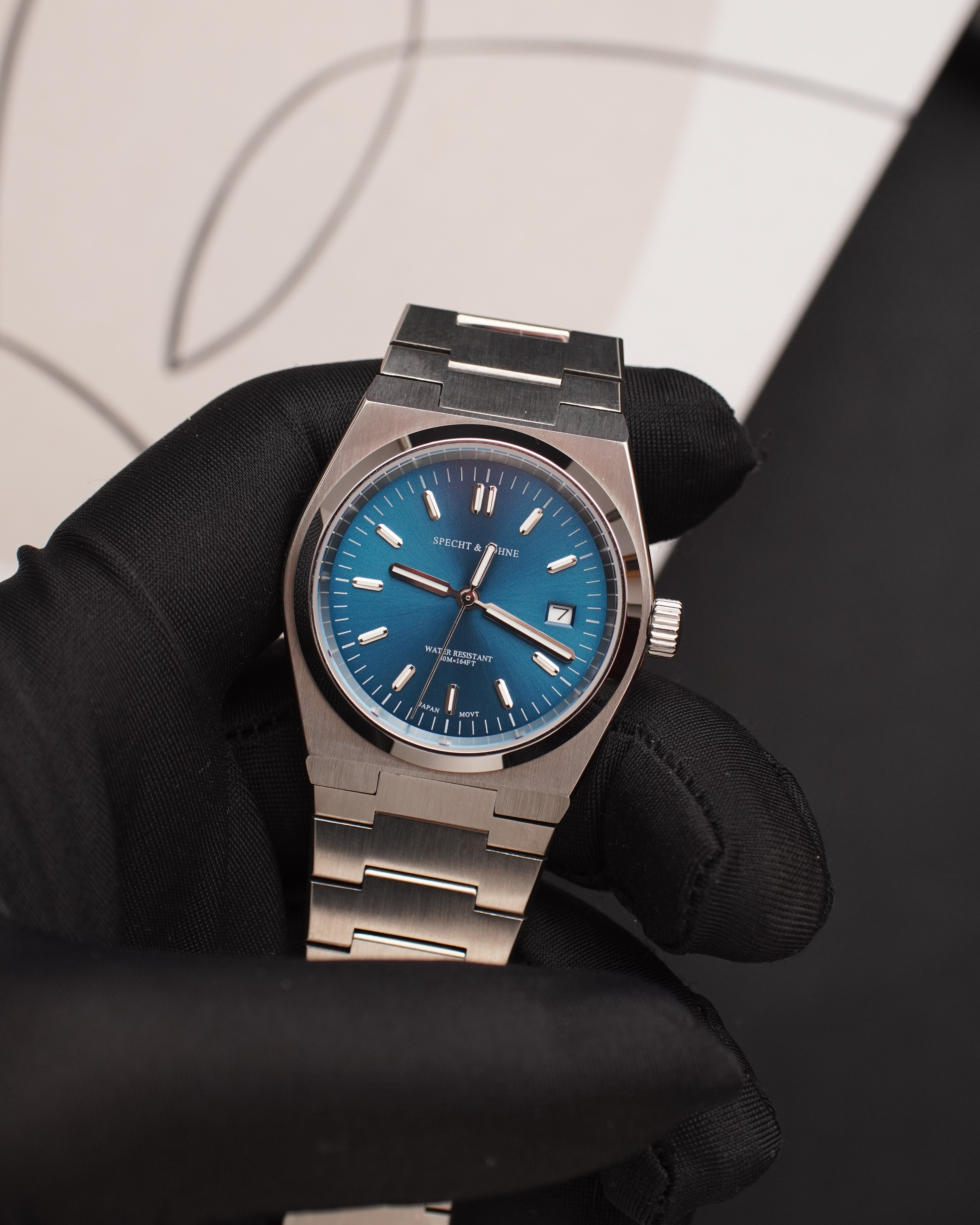 Specht & Söhne SP0002Q3-37 Quartz — Tonneau 37mm Quartzo, pulseira de aço, vista 4