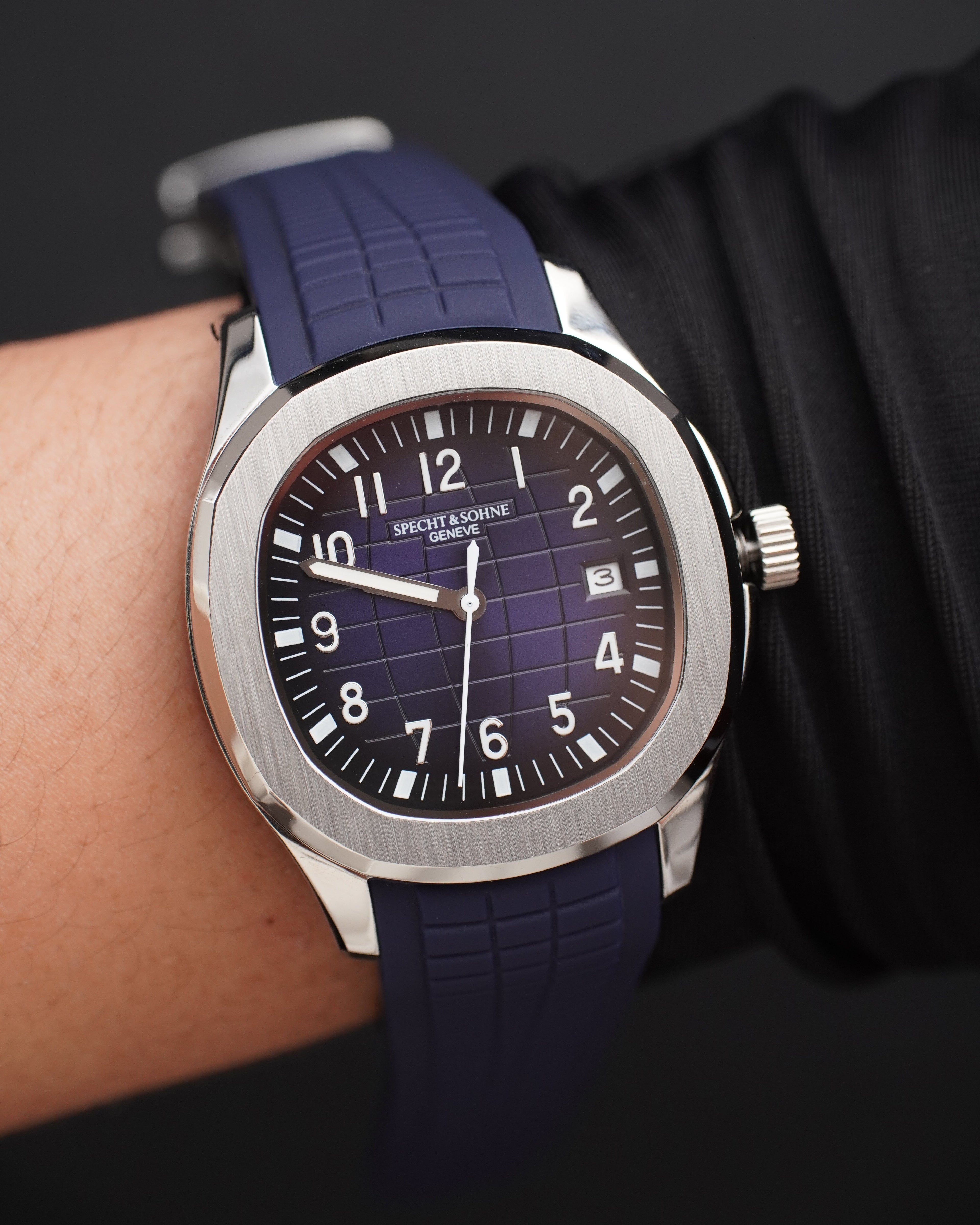 Specht & Söhne SP0008A1 Automático — Esportivo 40mm, pulseira de silicone, vista 3