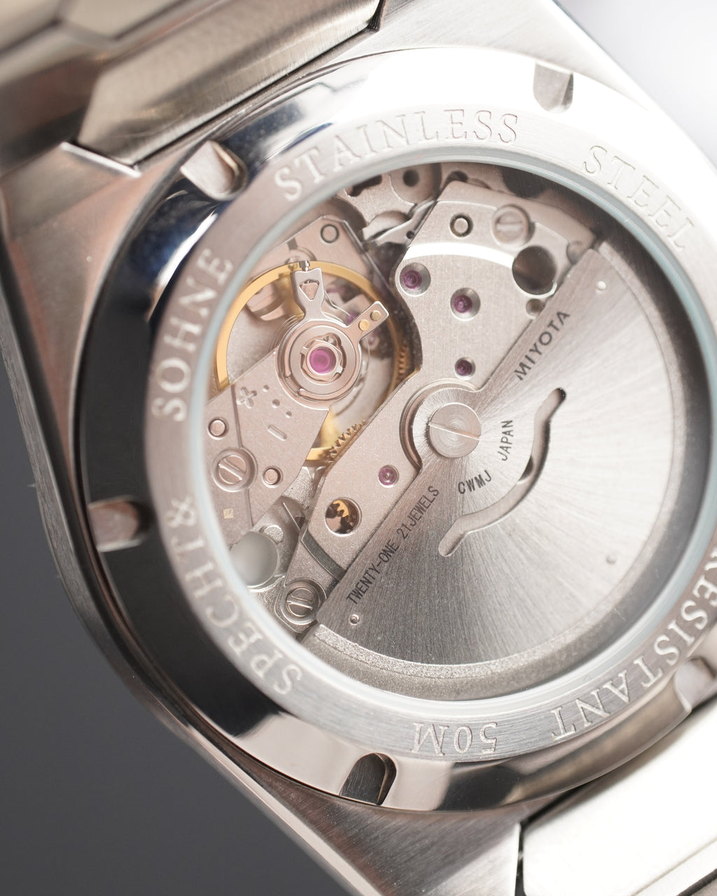 Specht & Söhne SP0036A2-D Automático — Integrado 37mm, pulseira de aço, vista 7
