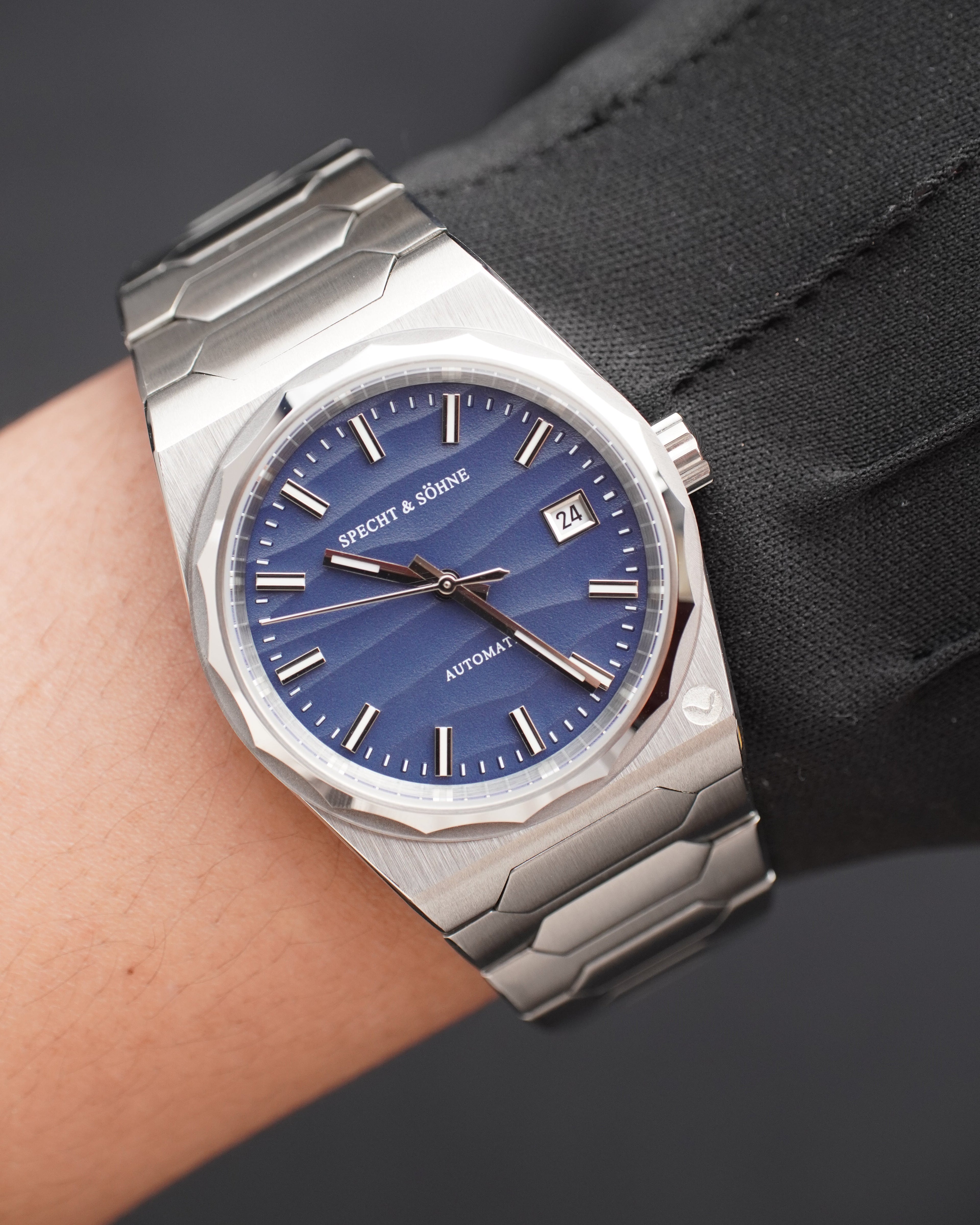 Specht & Söhne SP0036A2-D Automático — Integrado 37mm, pulseira de aço, vista 8