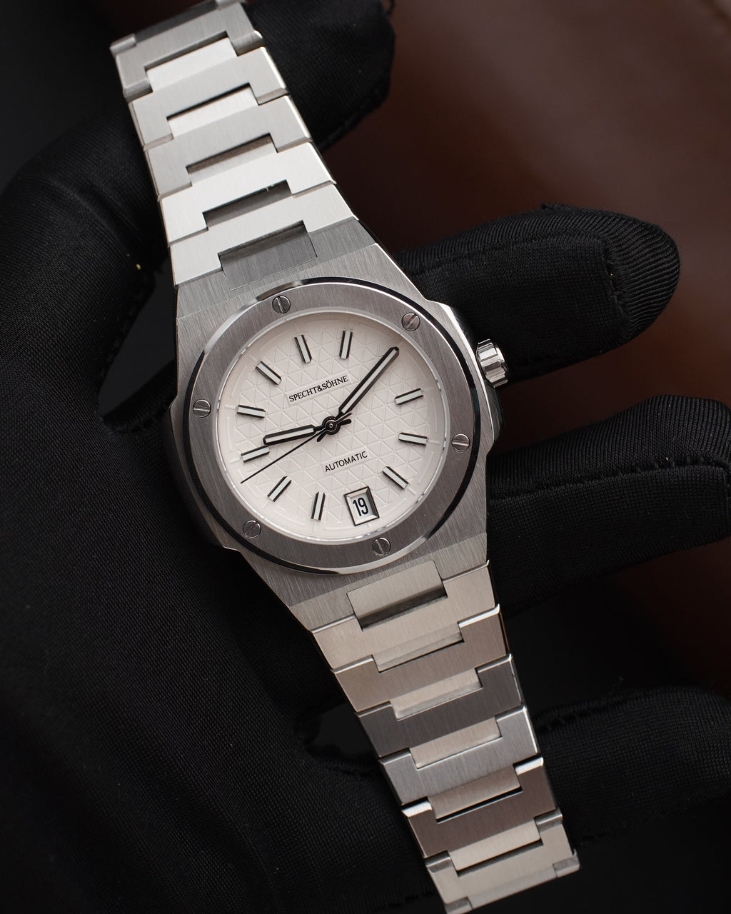 Specht & Söhne SP0022A2 Automático — Redondo 37mm, pulseira de aço, vista 2