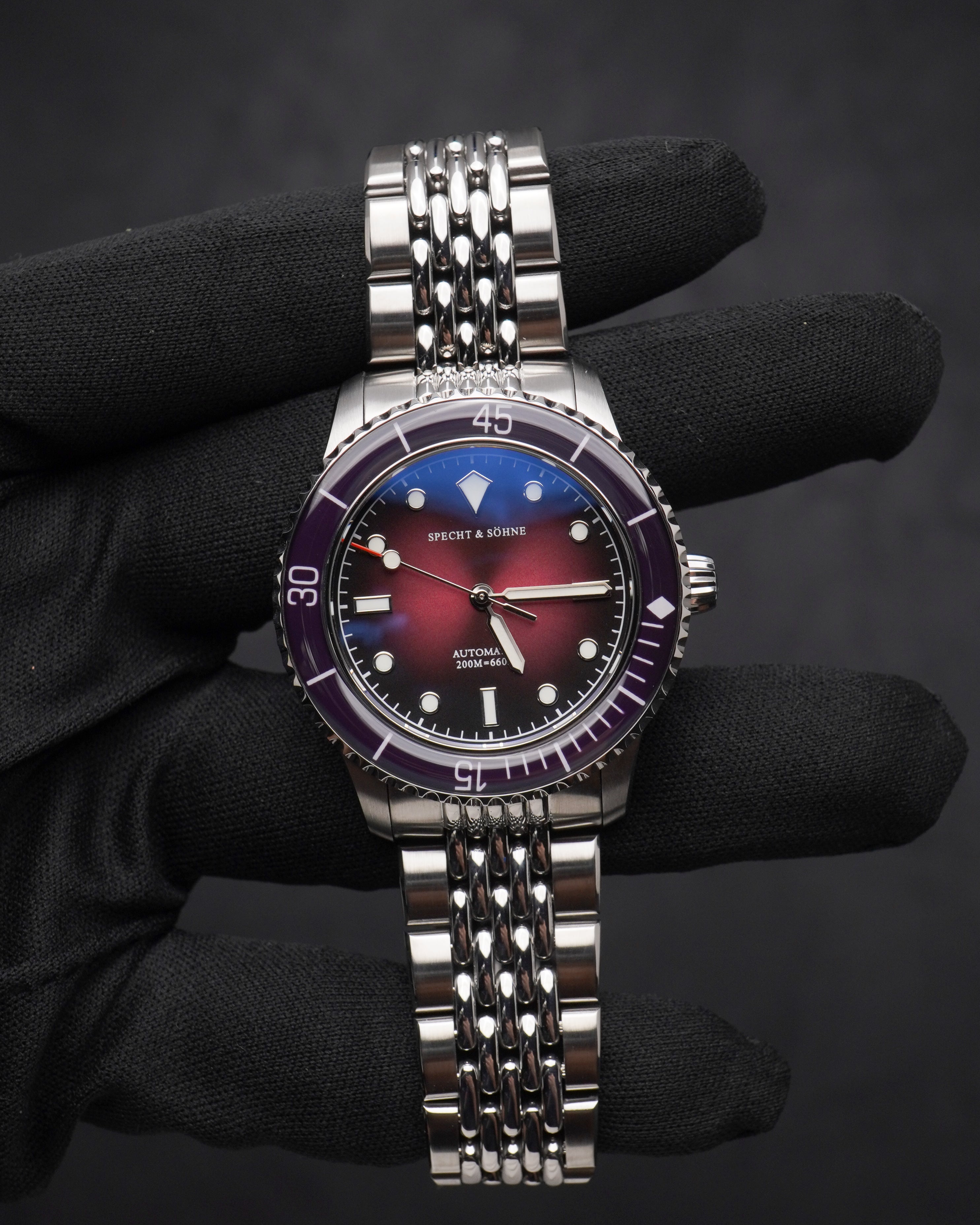 Specht & Söhne SP2653A3 Automático — Automático 39mm Premium, pulseira de aço, vista 2