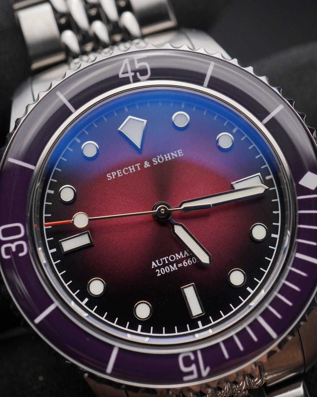 Specht & Söhne SP2653A3 Automático — Automático 39mm Premium, pulseira de aço, vista 3