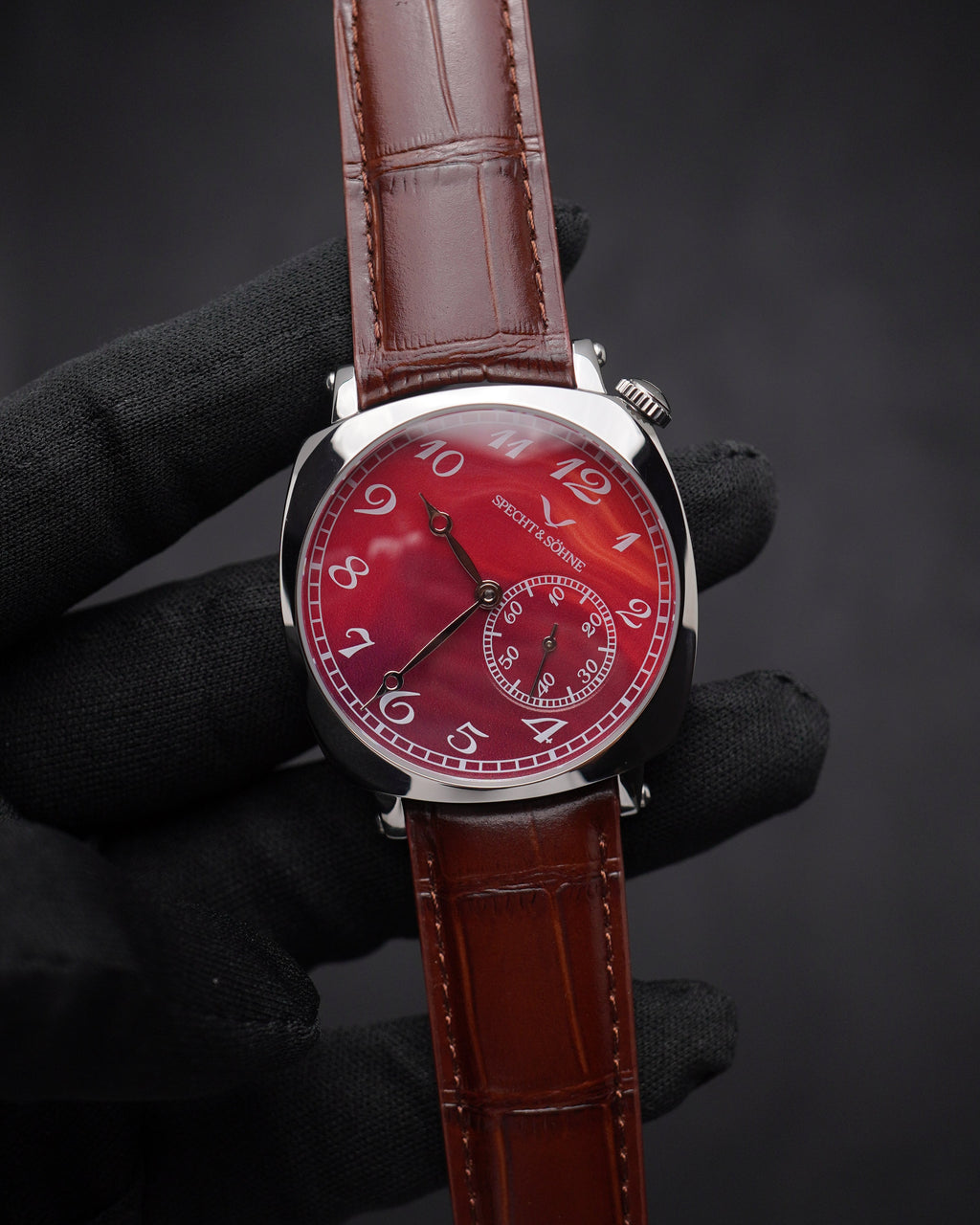 Specht & Söhne SP2645A3 Automático — Automático Seagull 38mm, pulseira de couro, vista 2