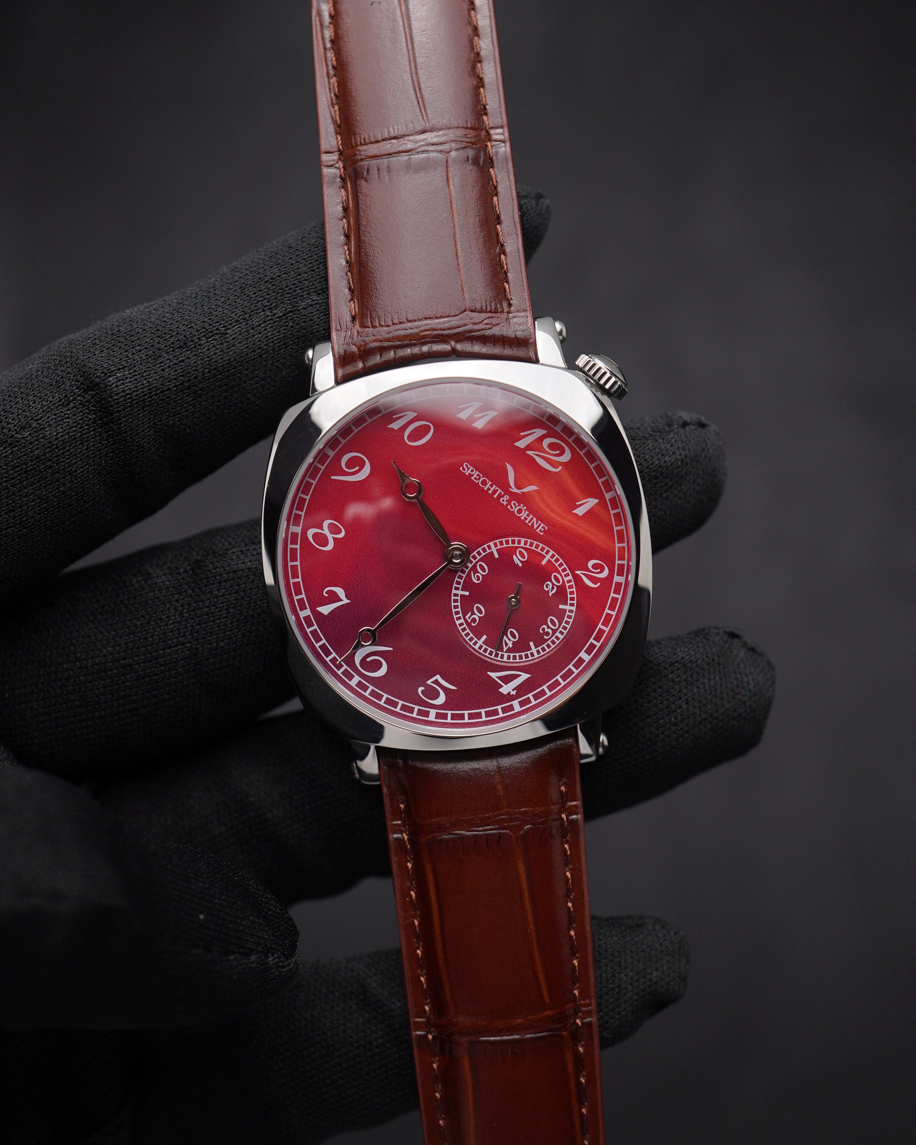 Specht & Söhne SP2645A3 Automático — Automático Seagull 38mm, pulseira de couro, vista 2