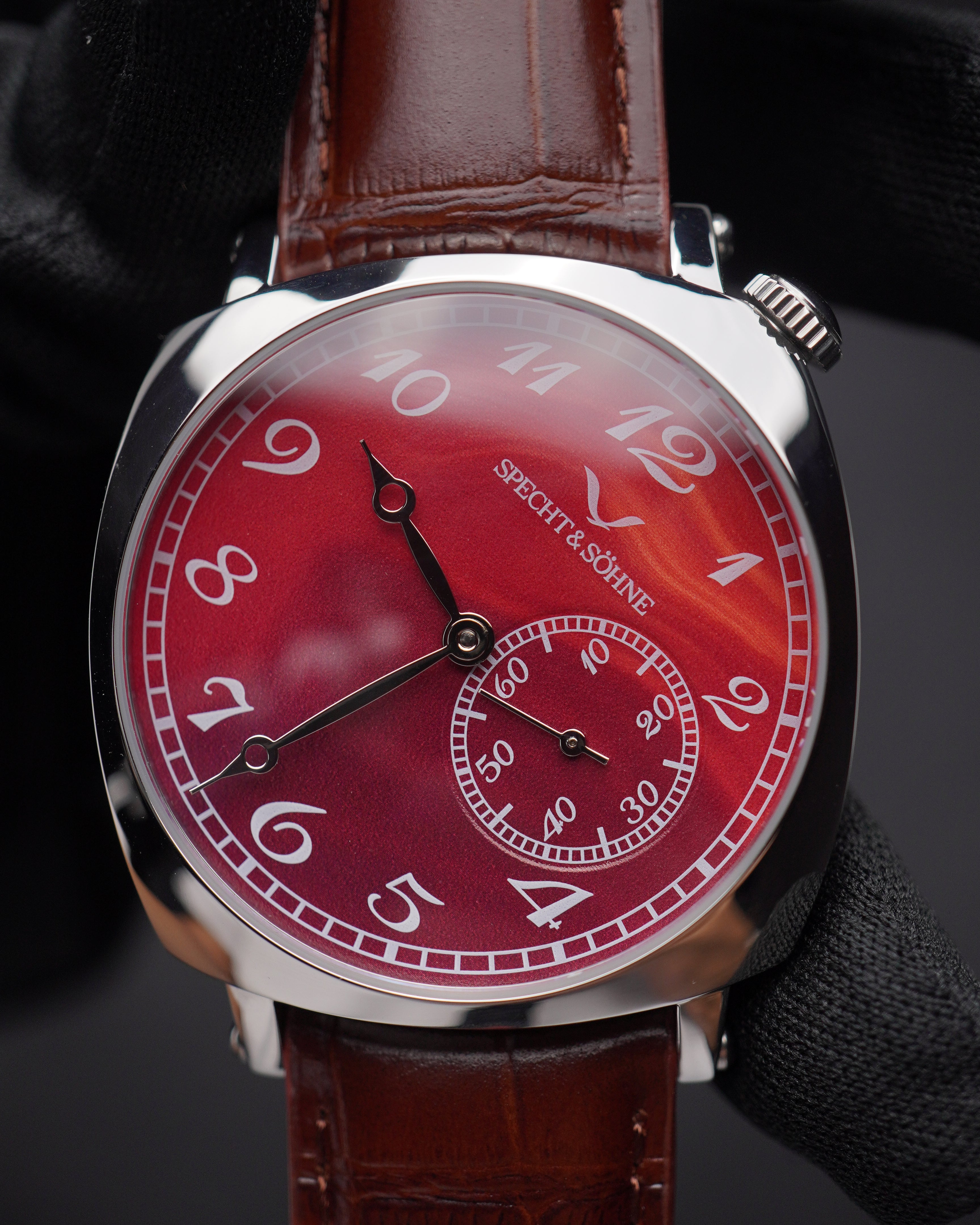 Specht & Söhne SP2645A3 Automático — Automático Seagull 38mm, pulseira de couro, vista 3