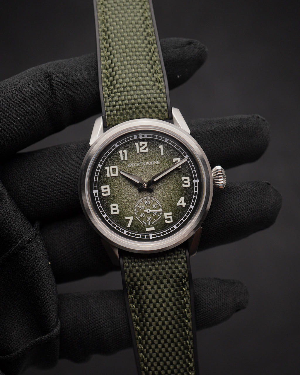 Specht & Söhne SP2647A1 Automático — Automático 38mm Slim, pulseira de borracha, vista 2