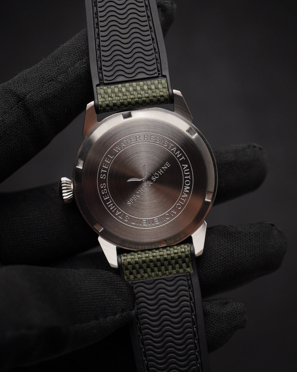 Specht & Söhne SP2647A1 Automático — Automático 38mm Slim, pulseira de borracha, vista 8