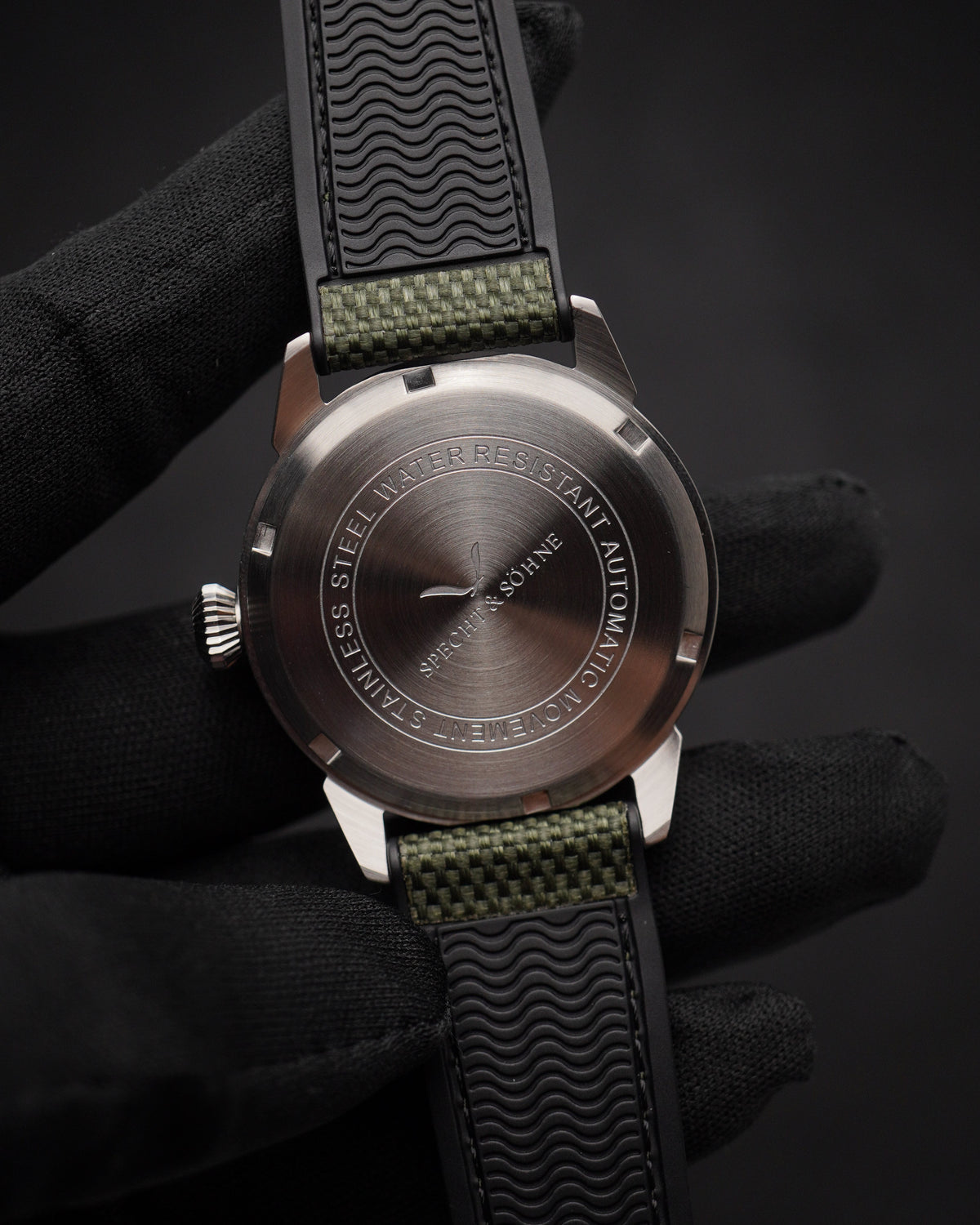 Specht & Söhne SP2647A1 Automático — Automático 38mm Slim, pulseira de borracha, vista 8