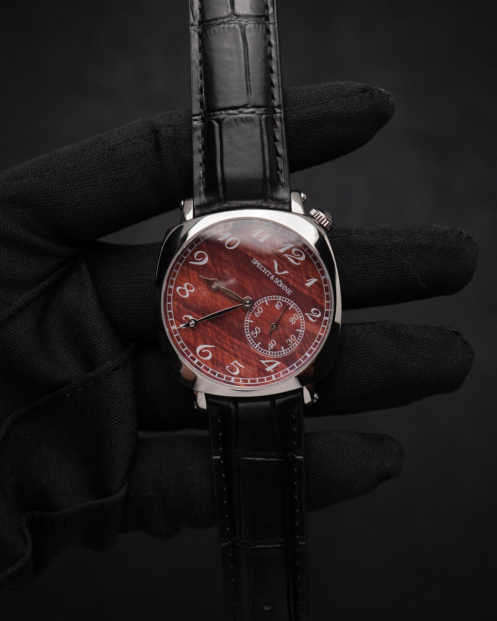 Specht & Söhne SP2645A2 Automático — Automático Seagull 38mm, pulseira de couro, vista 2