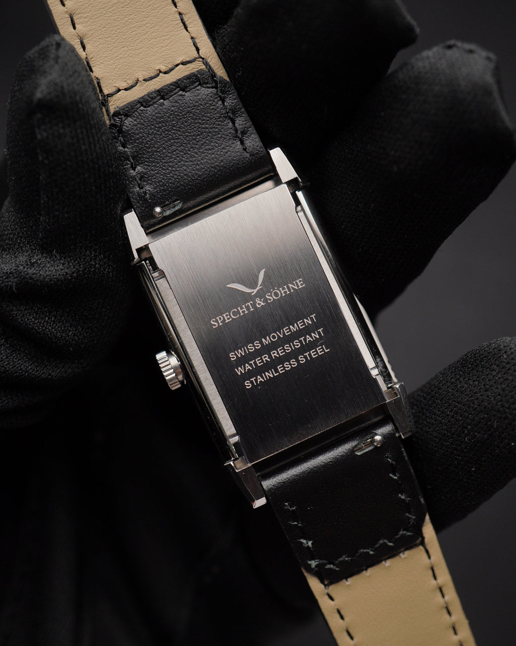 Specht & Söhne SP0029Q1-AN Quartz — Retangular Reversível, pulseira de couro, vista 5