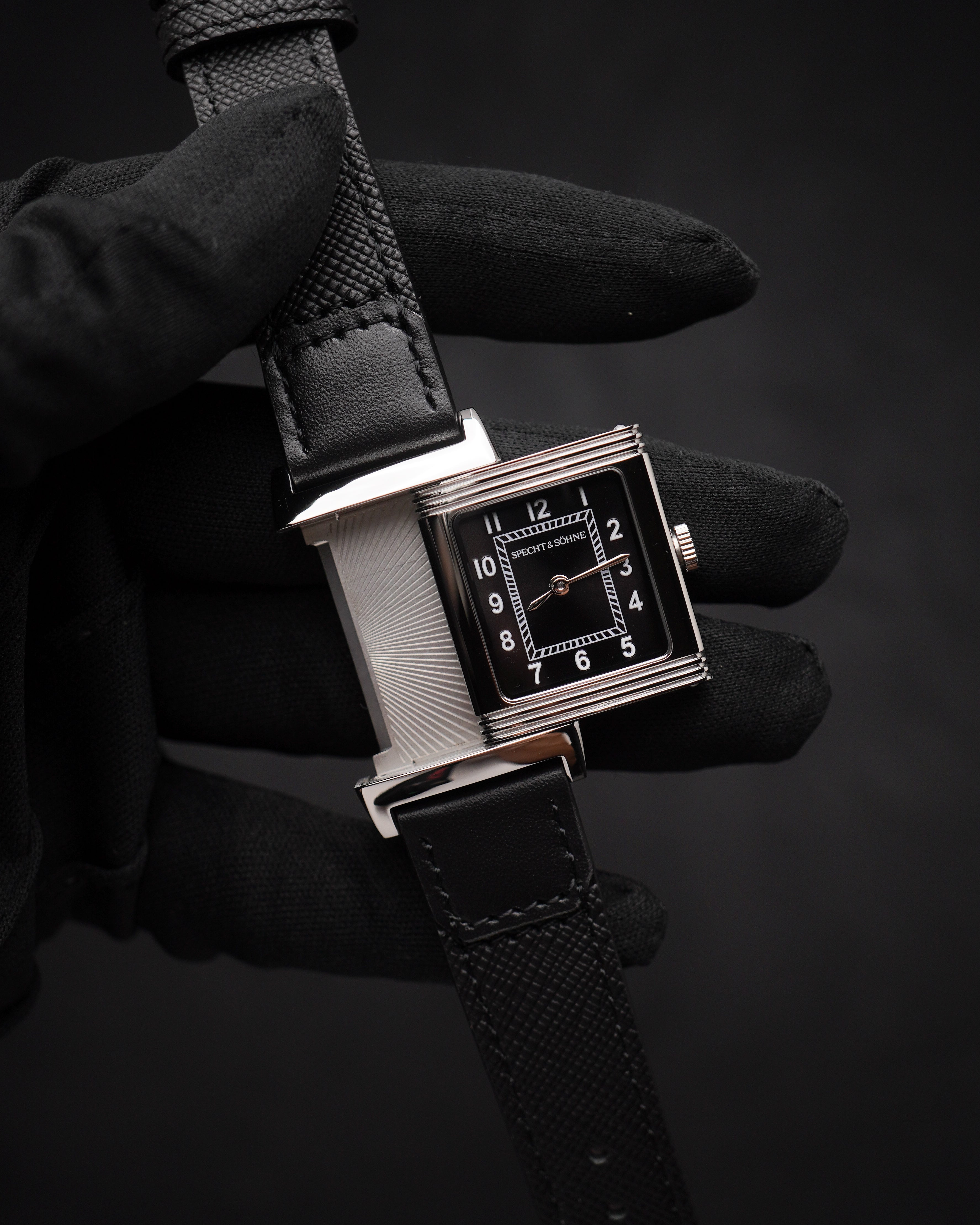 Specht & Söhne SP0029Q1-AN Quartz — Retangular Reversível, pulseira de couro, vista 2