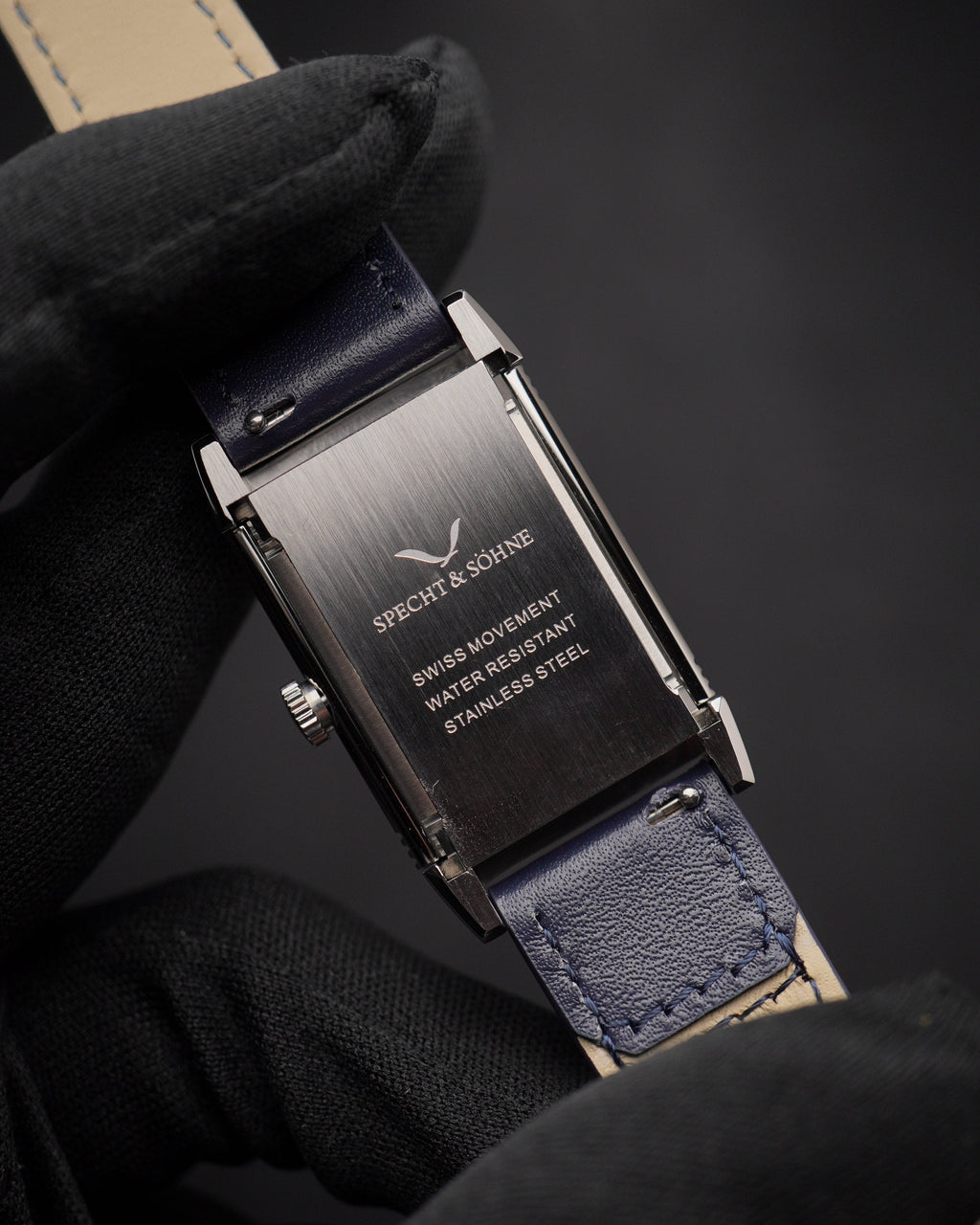 Specht & Söhne SP0029Q3-AN Quartz — Retangular Reversível, pulseira de couro, vista 7