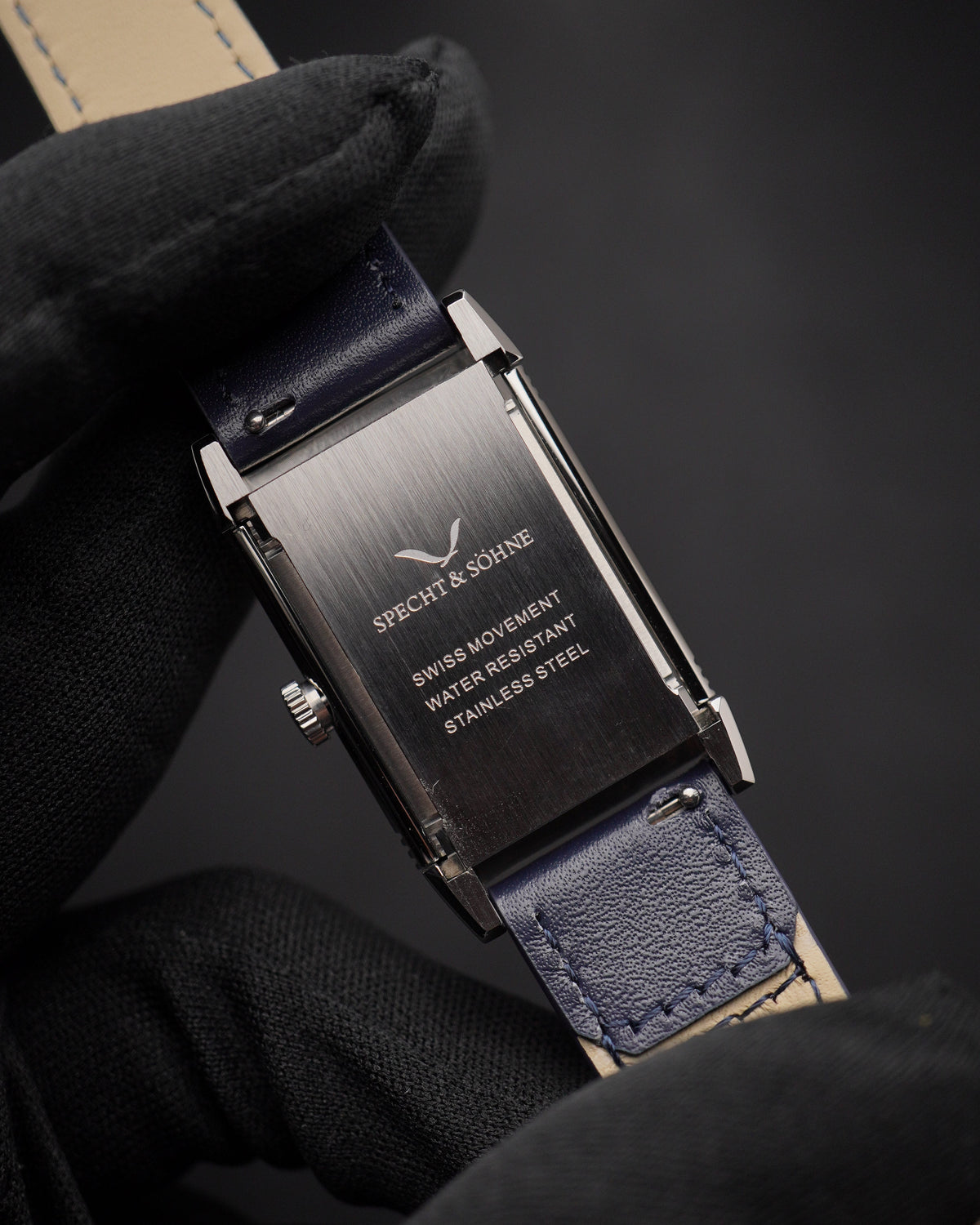 Specht & Söhne SP0029Q3-AN Quartz — Retangular Reversível, pulseira de couro, vista 7