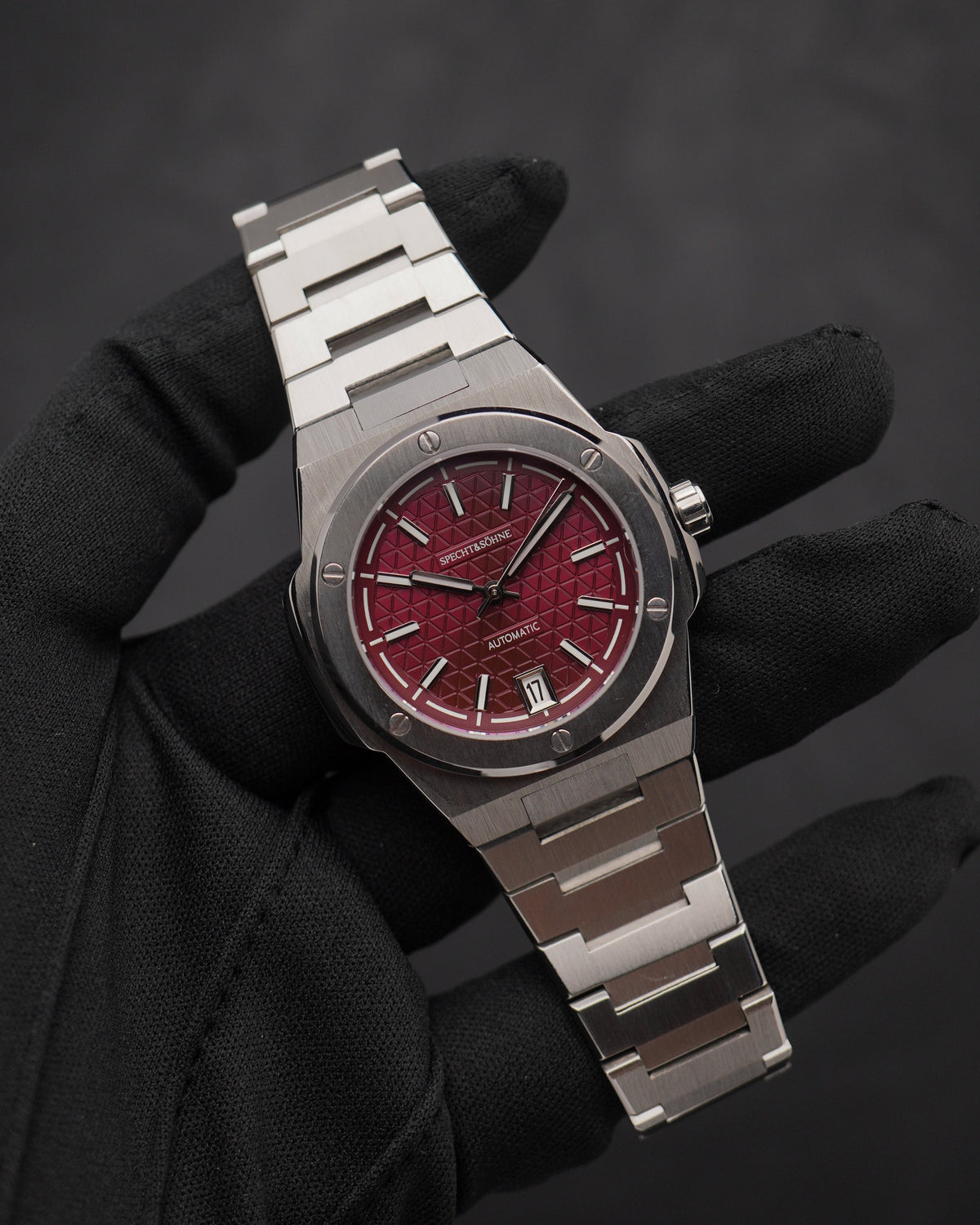 Specht & Söhne SP0022A3 Automático — Redondo 37mm, pulseira de aço, vista 3